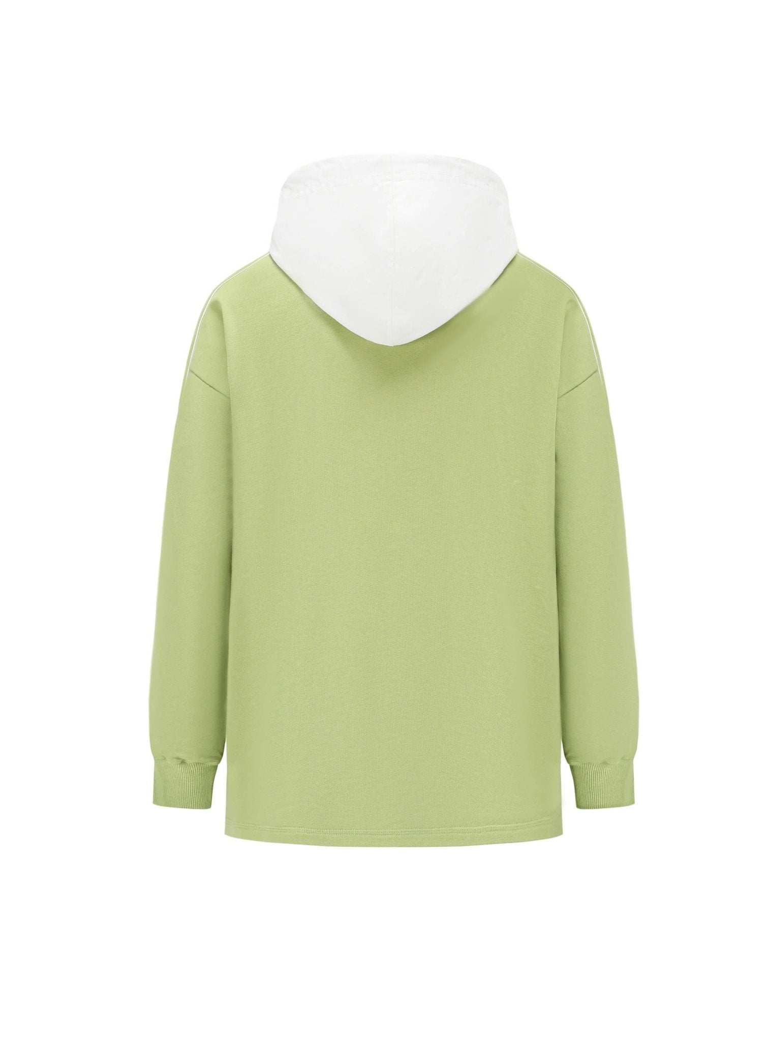 Alexia Sandra Star - Detail Slogan Hoodie in Green | MADA IN CHINA