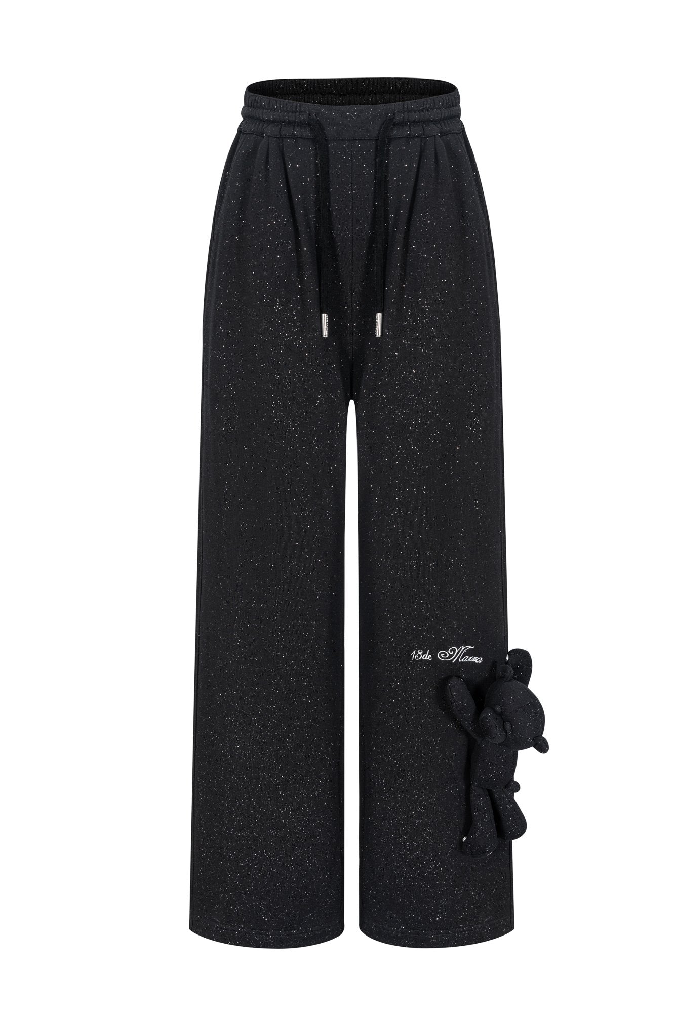 13DE MARZO Star Sand Sweatpants In Black | MADAX