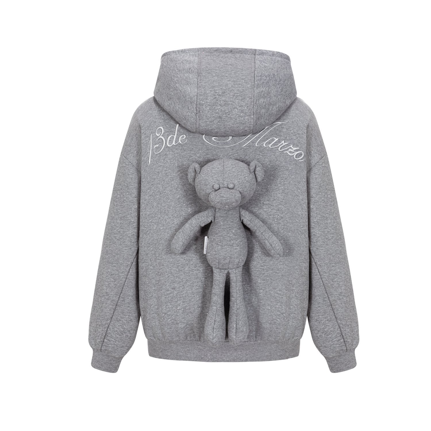 13DE MARZO Star Sand Zip Hoodie In Gray | MADAX