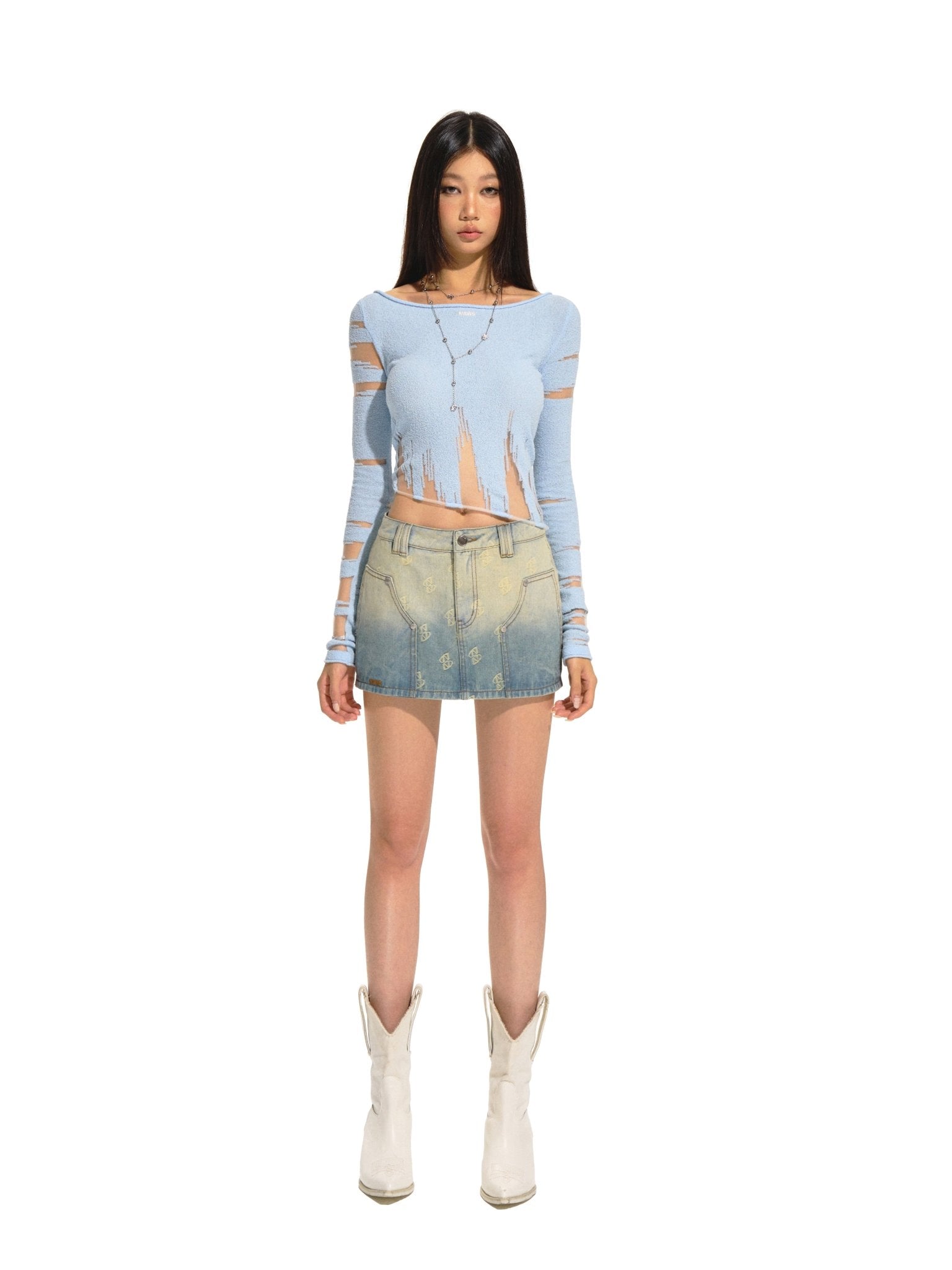 NAWS Starry Sky Denim Skirt | MADAX