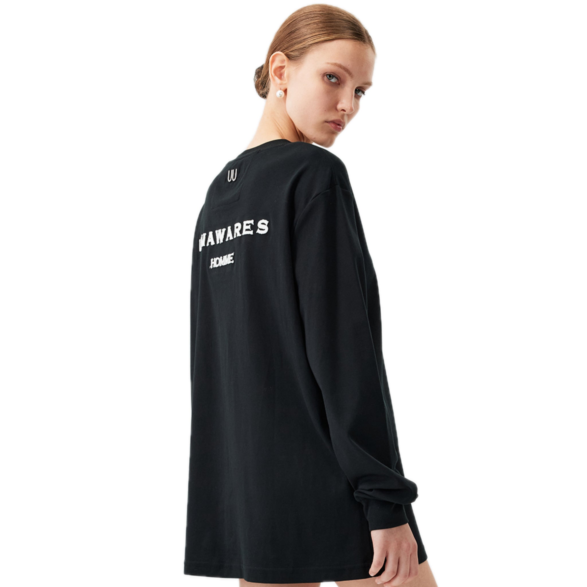 UNAWARES Stereoscopic Toothbrush Logo Long Sleeve T-shirt In Black | MADAX