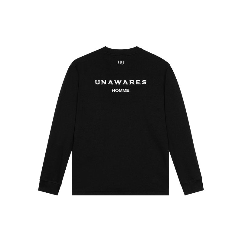 UNAWARES Stereoscopic Toothbrush Logo Long Sleeve T-shirt In Black | MADAX