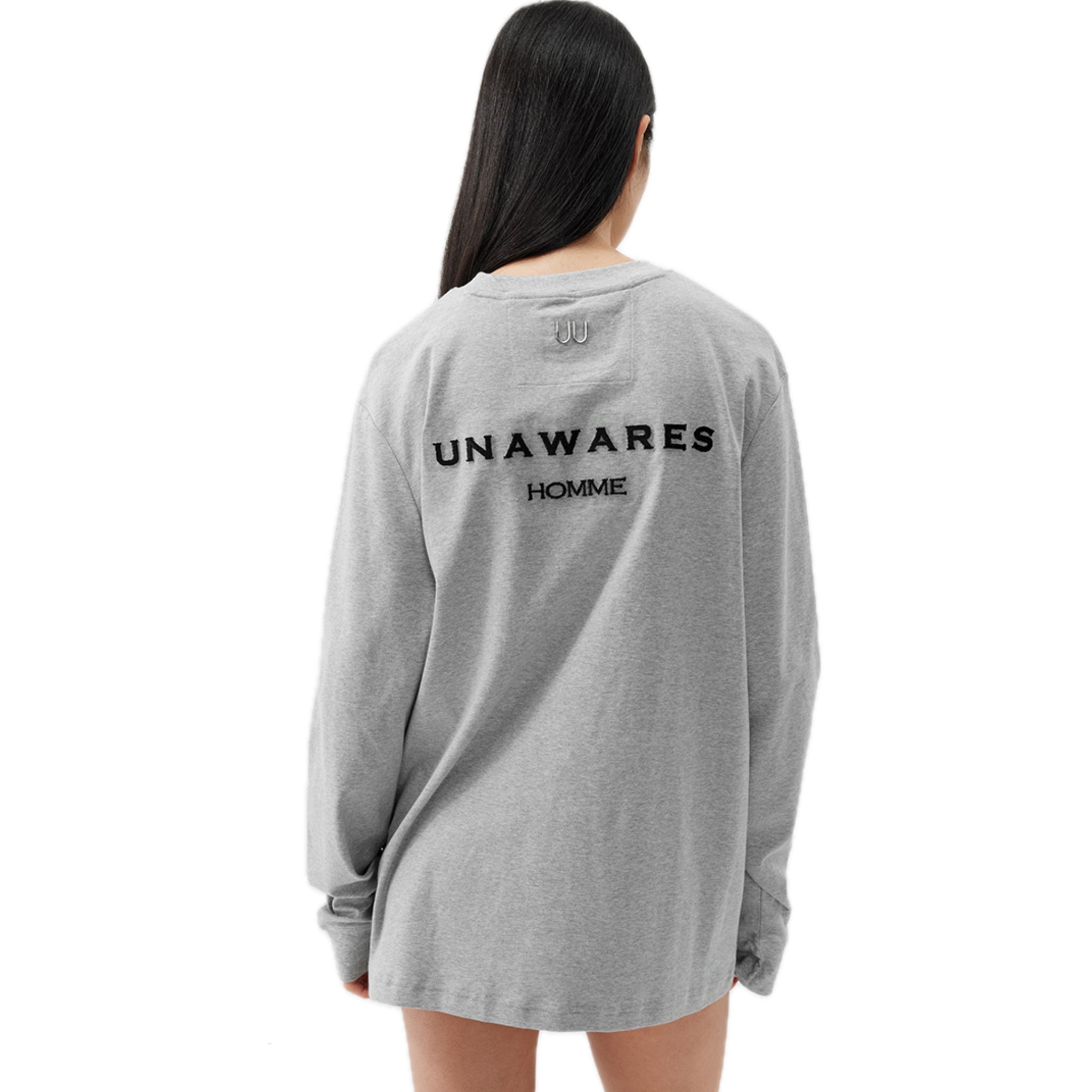 UNAWARES Stereoscopic Toothbrush Logo Long Sleeve T-shirt In Gray | MADAX