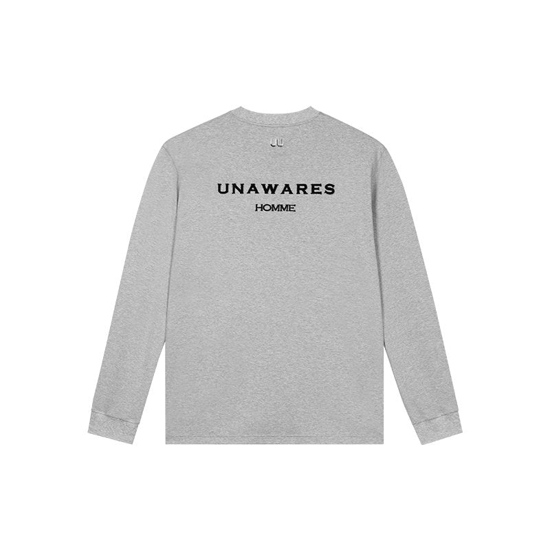 UNAWARES Stereoscopic Toothbrush Logo Long Sleeve T-shirt In Gray | MADAX