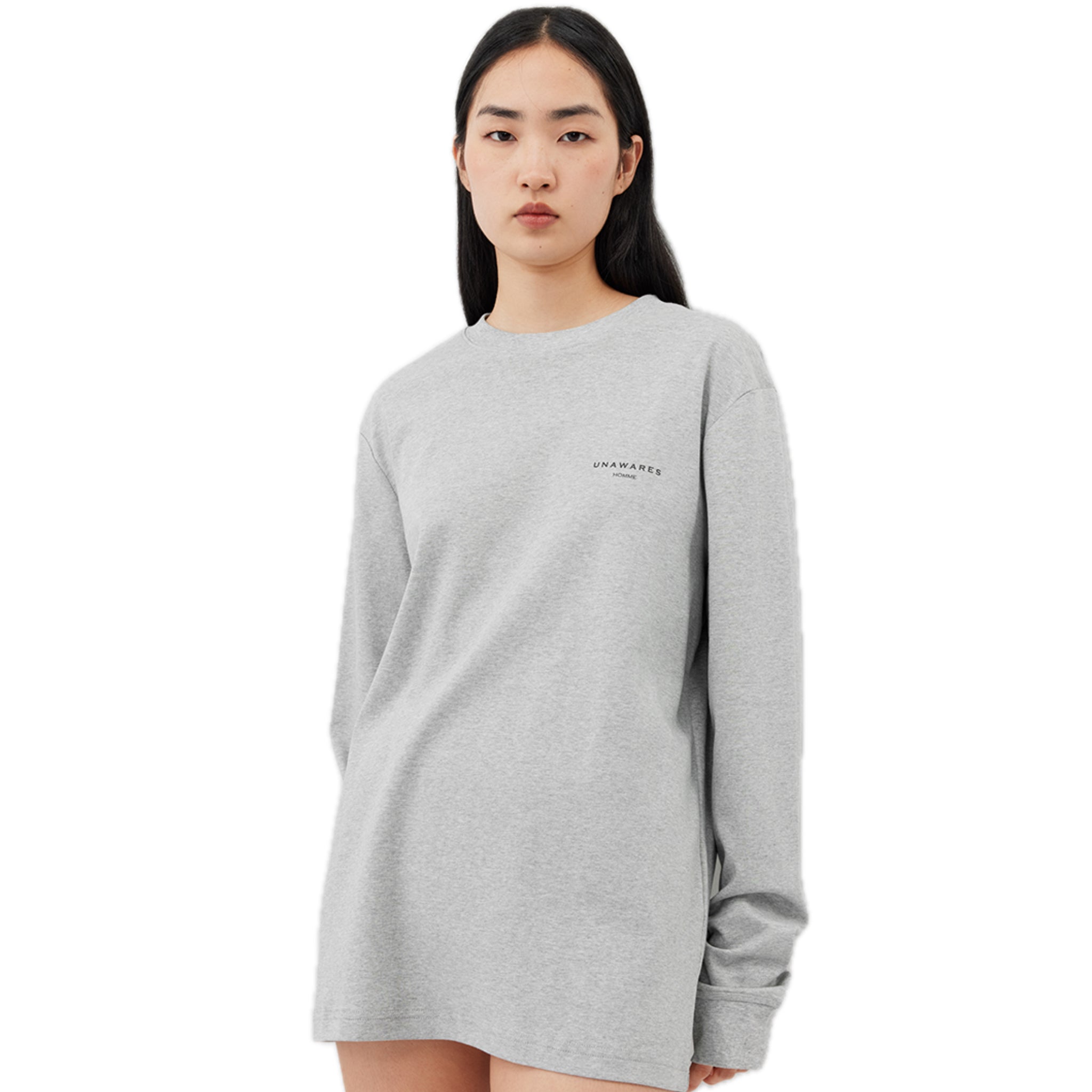 UNAWARES Stereoscopic Toothbrush Logo Long Sleeve T-shirt In Gray | MADAX