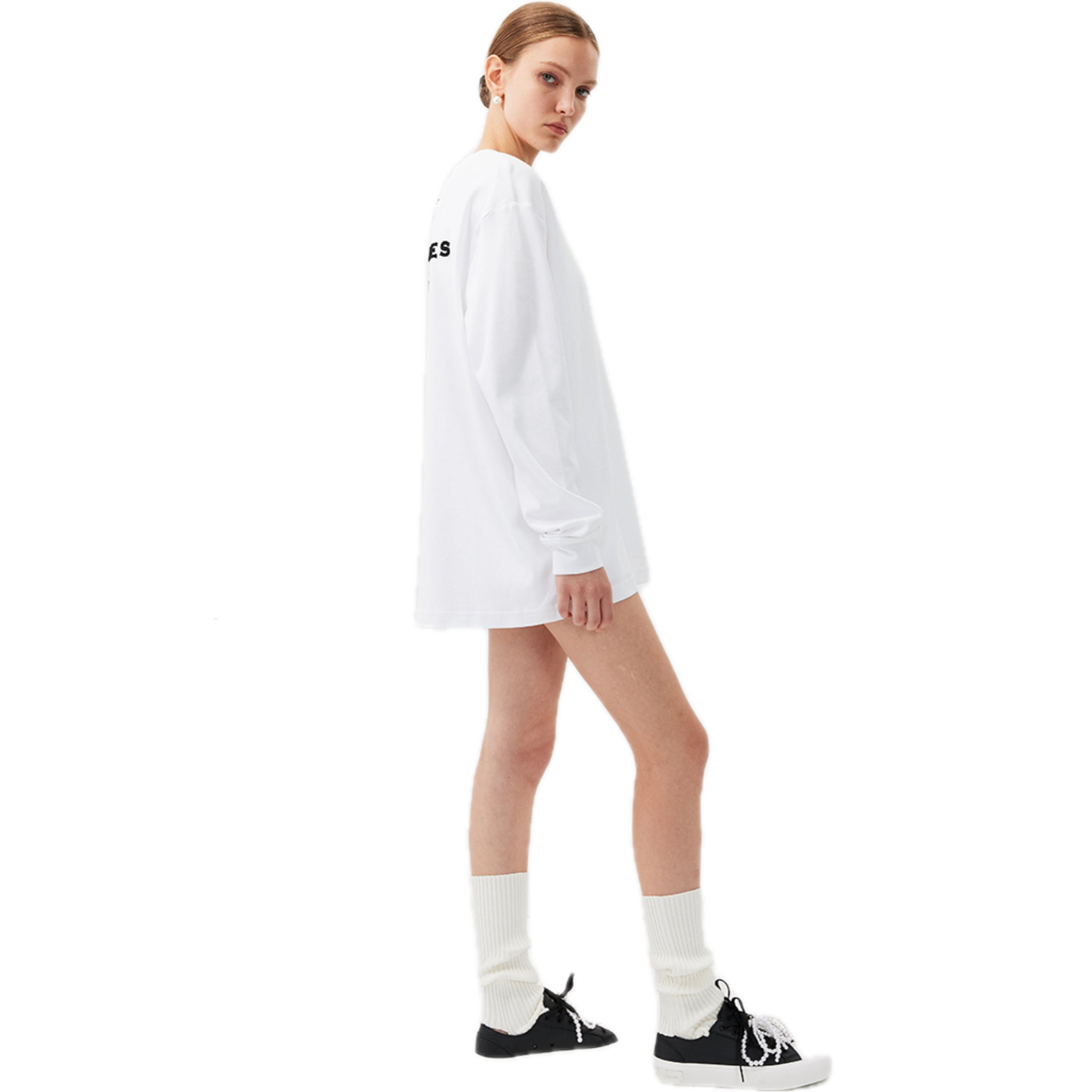 UNAWARES Stereoscopic Toothbrush Logo Long Sleeve T-shirt In White | MADAX