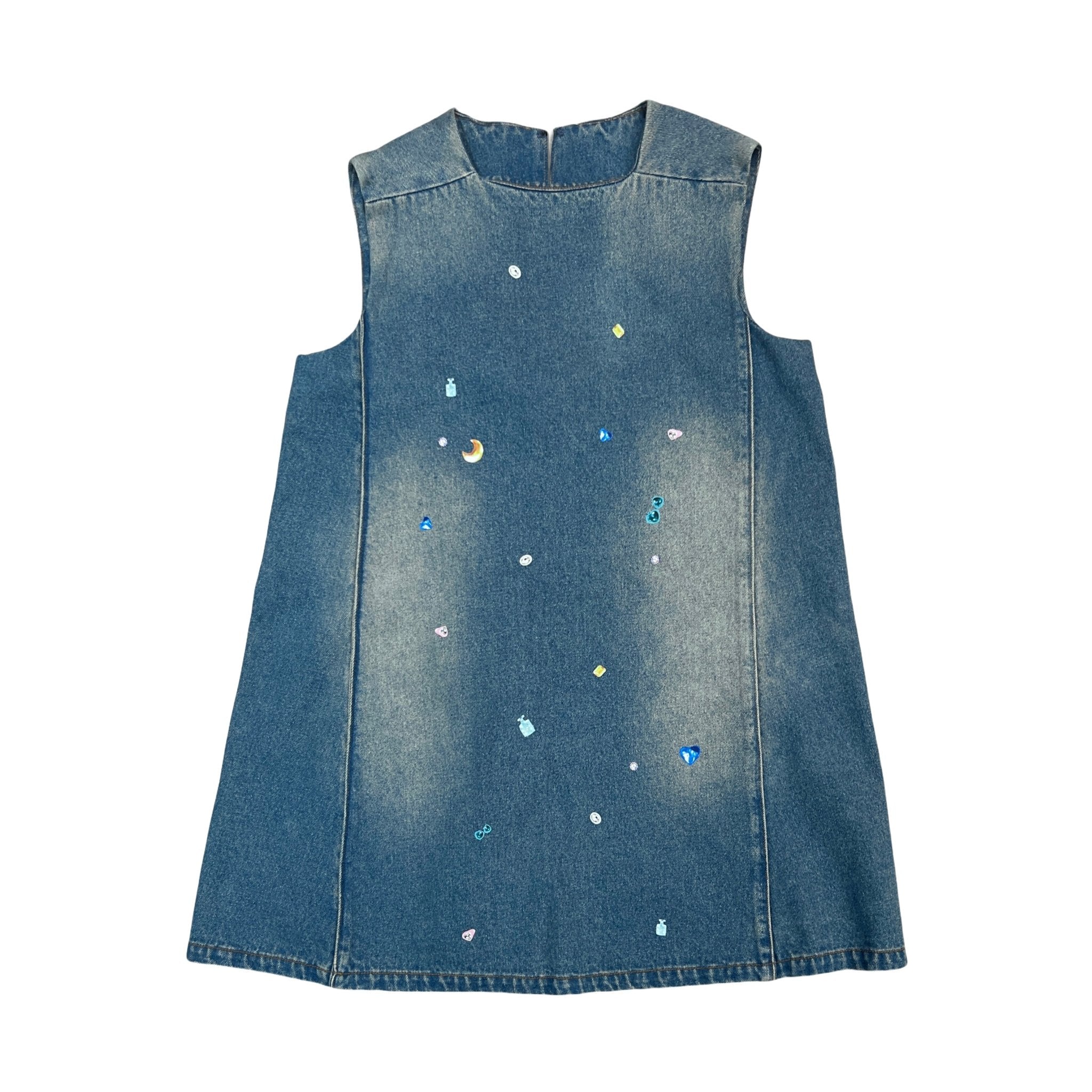 Sticker Denim Faded Dress | MADAX Sticker Denim Faded Dress | MADAX