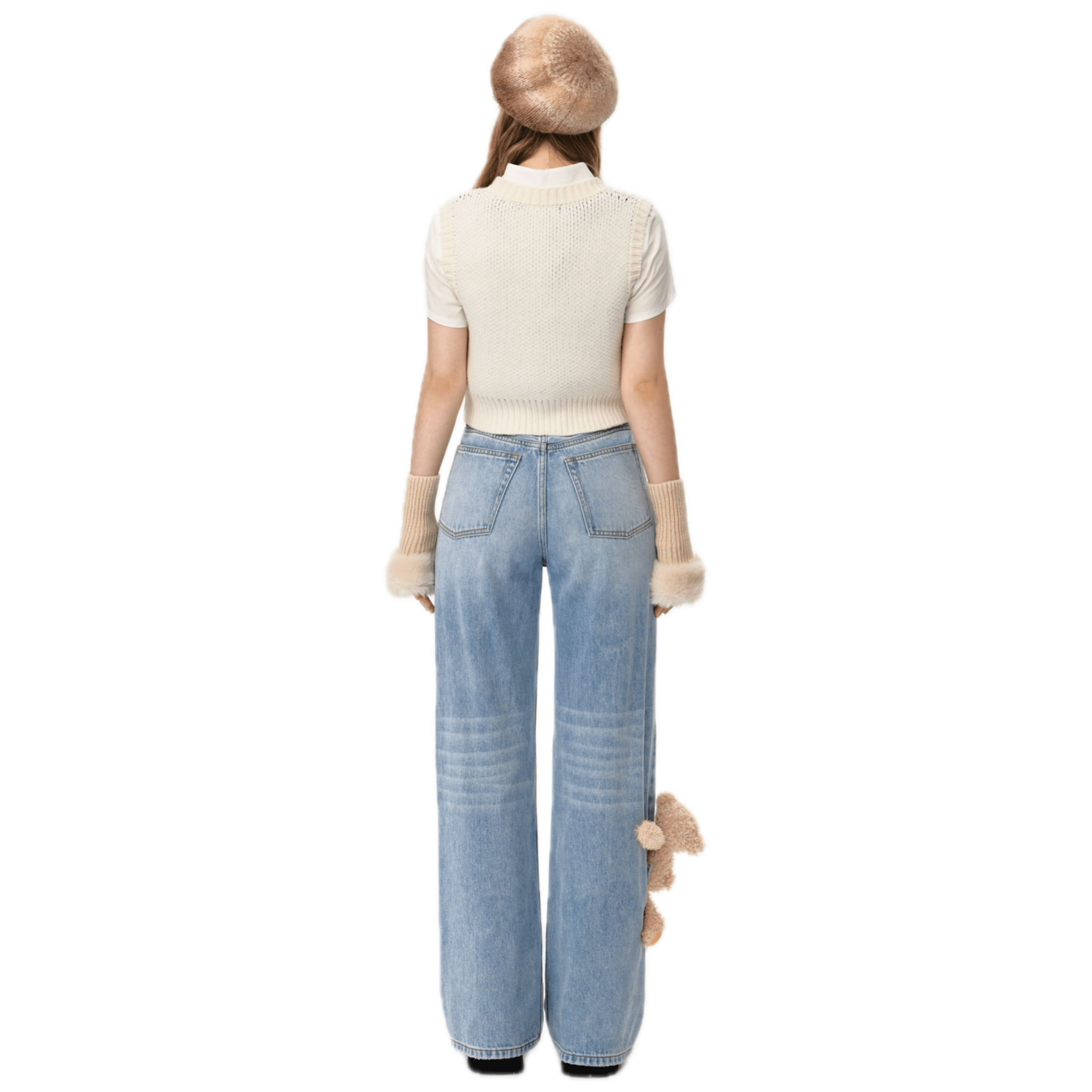 13DE MARZO Straight - leg Jeans in Blue | MADAX