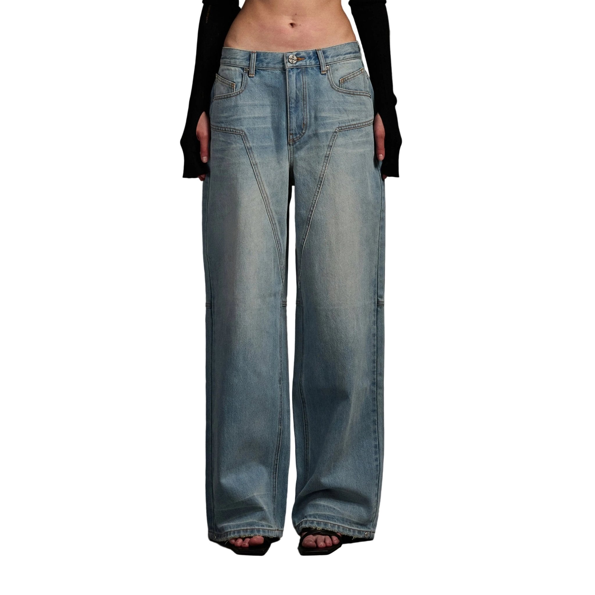 SMFK Straight Leg Jeans in Blue | MADAX