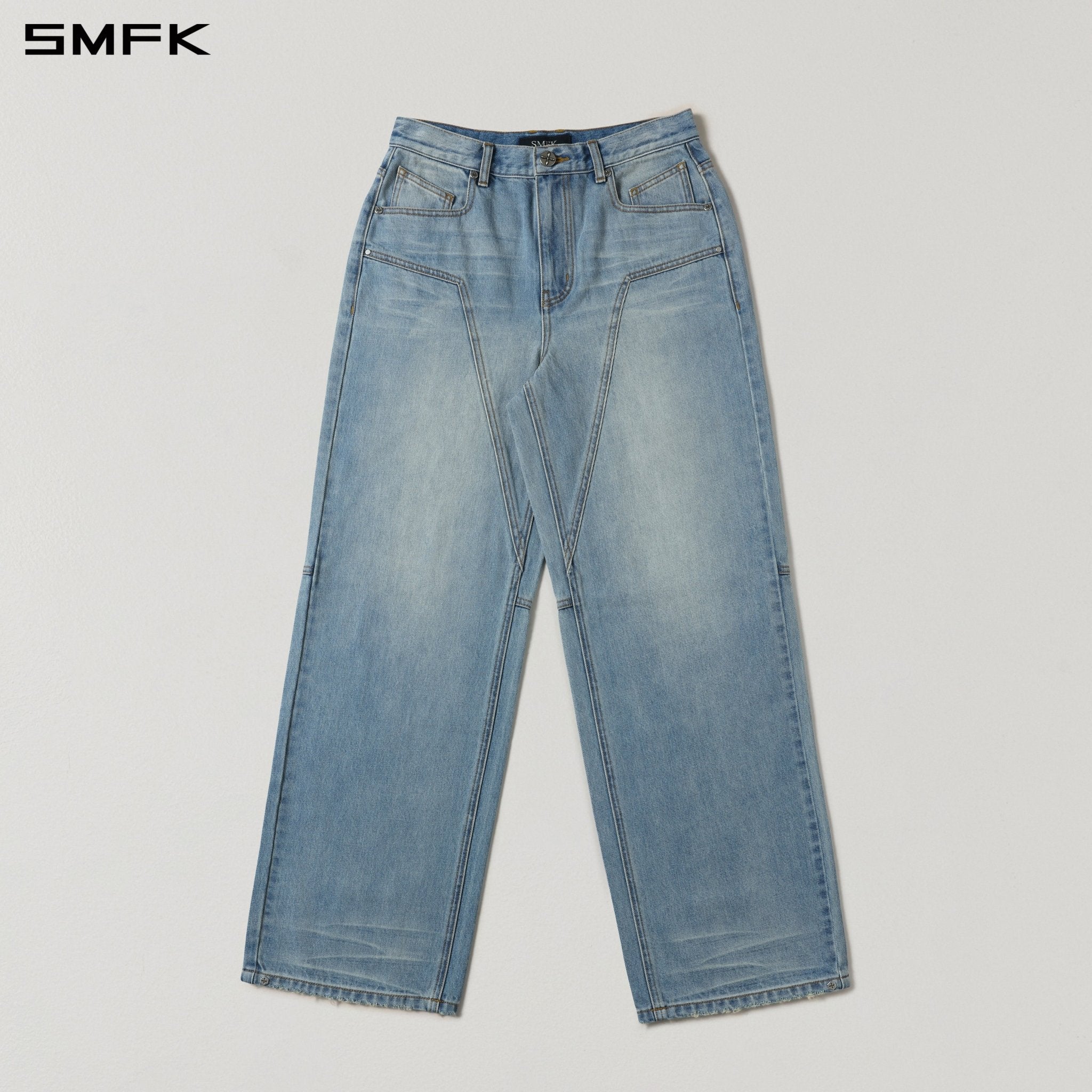 SMFK Straight Leg Jeans in Blue | MADAX