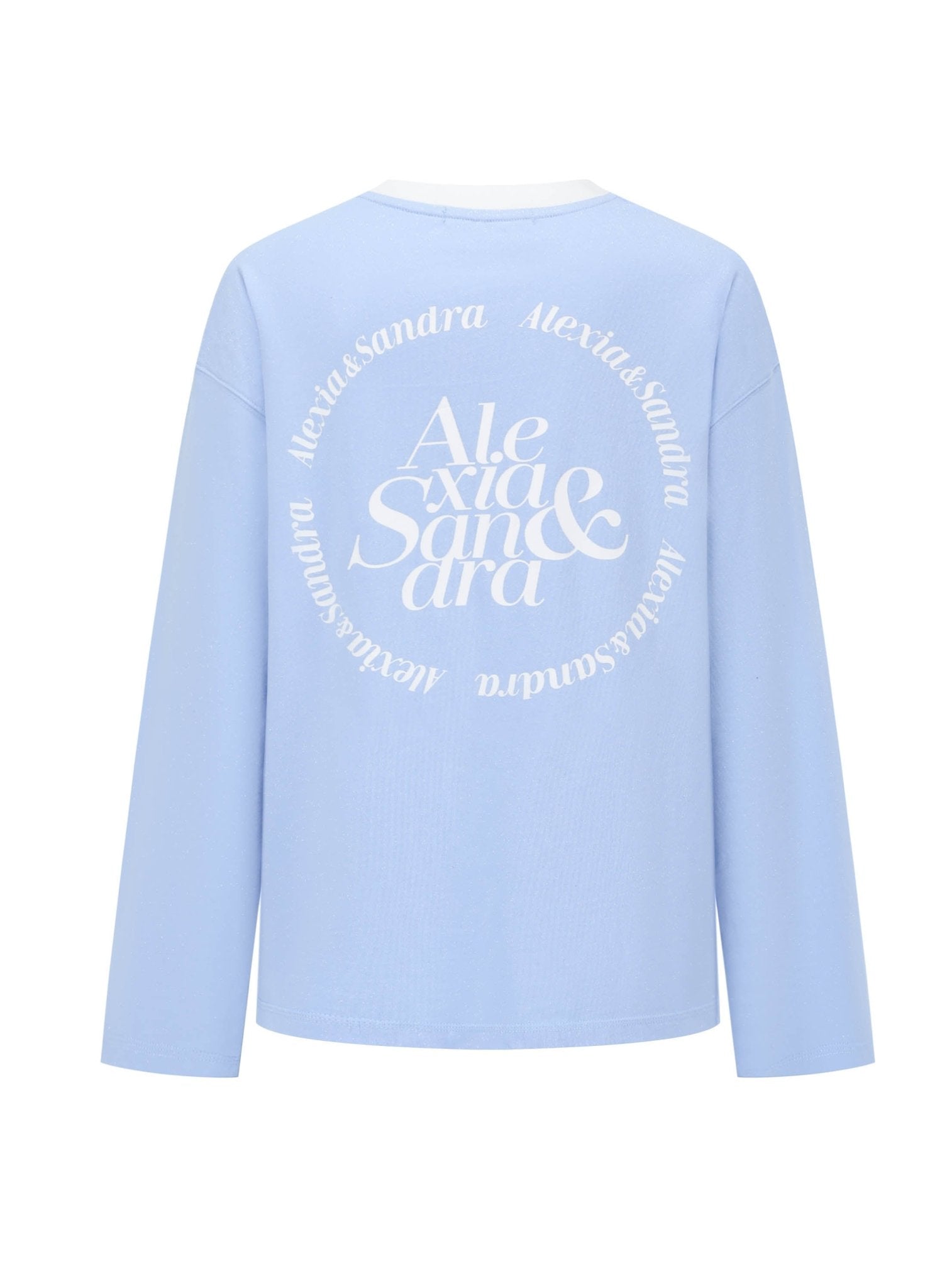 Alexia Sandra Strawberry Pin Long - Sleeve T - Shirt in Blue | MADA IN CHINA