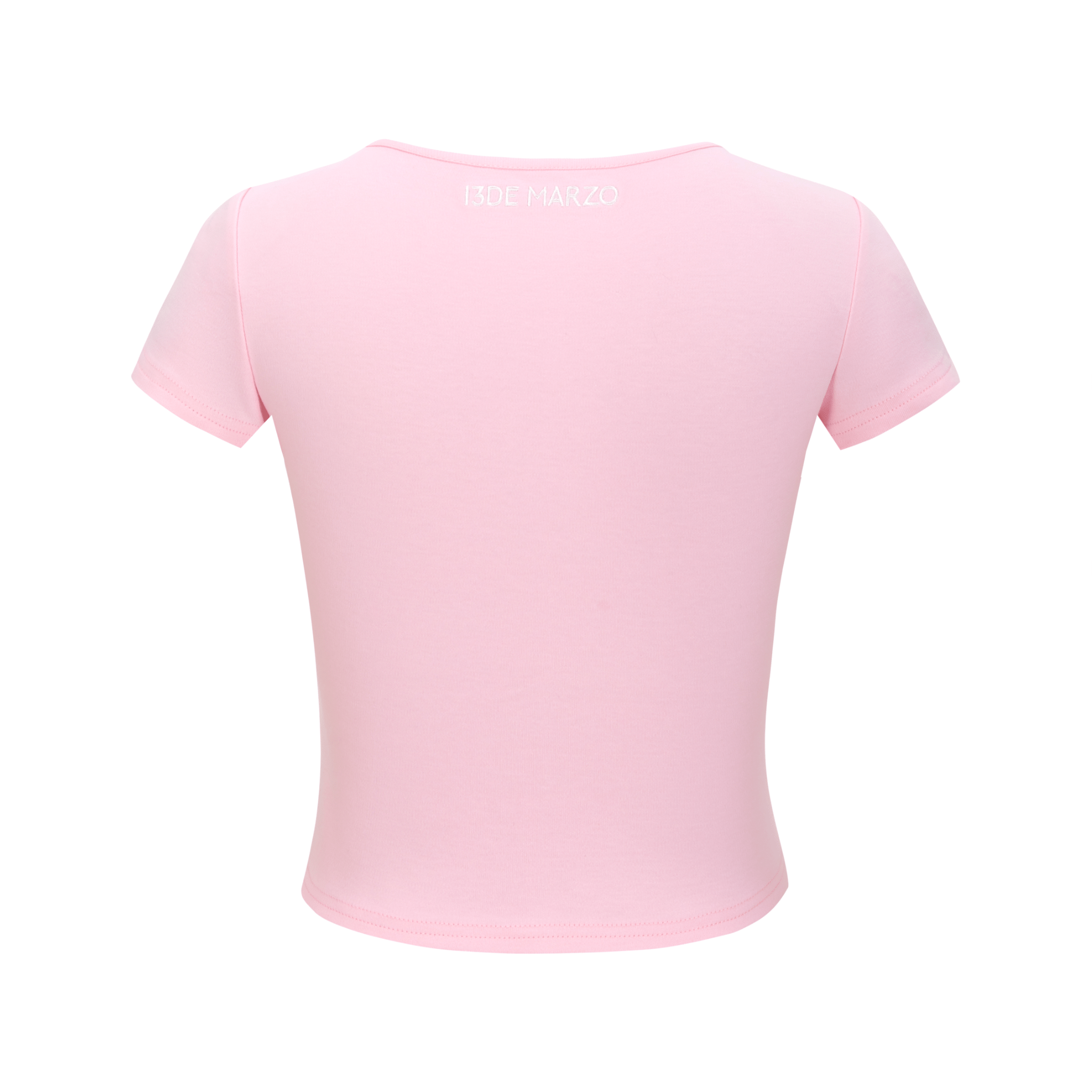 13DE MARZO Street Impression Series Hot Diamond Slim Short Sleeve in Pink | MADAX