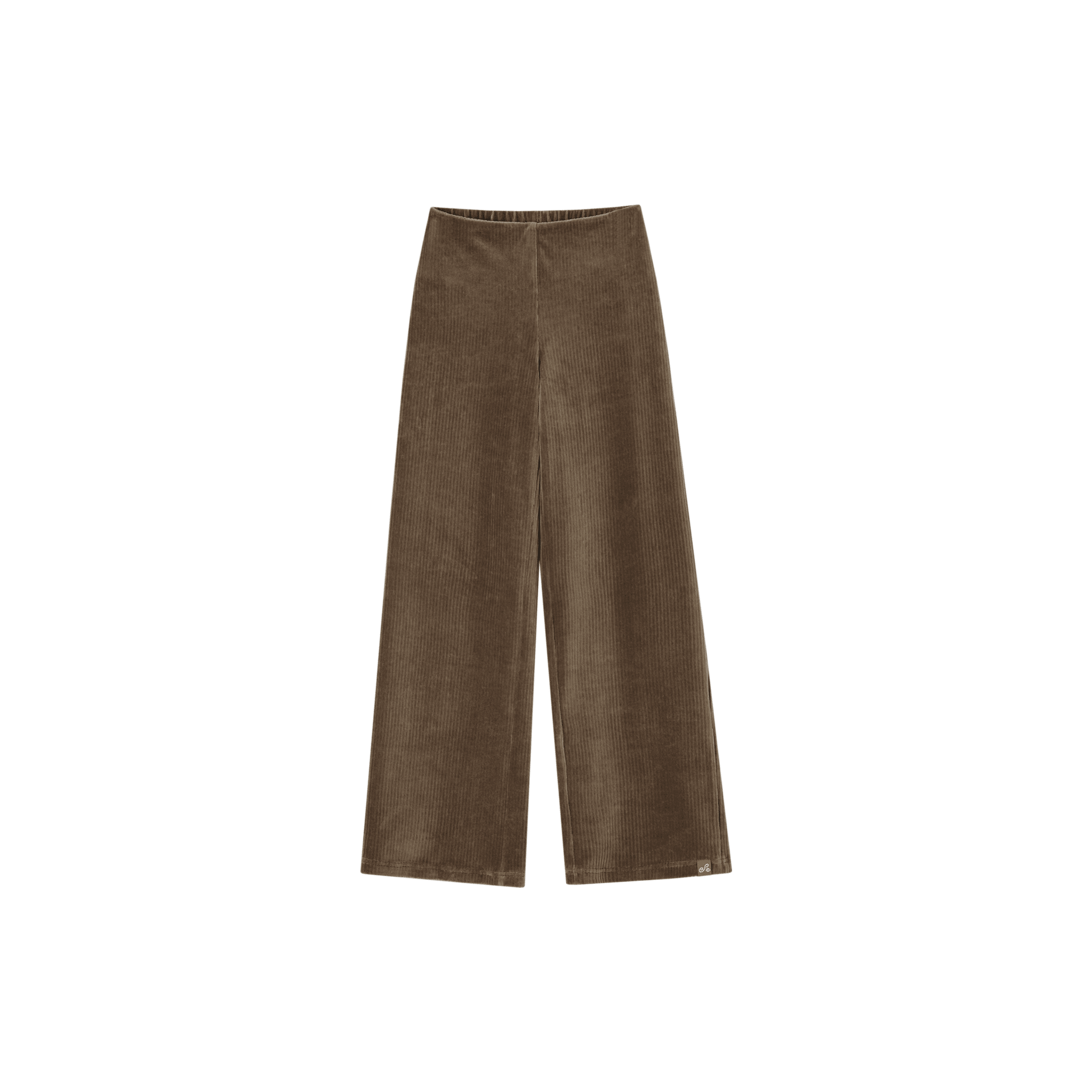 SOMESOWE Stretch Corduroy Straight Leg Casual Pants in Brown | MADAX