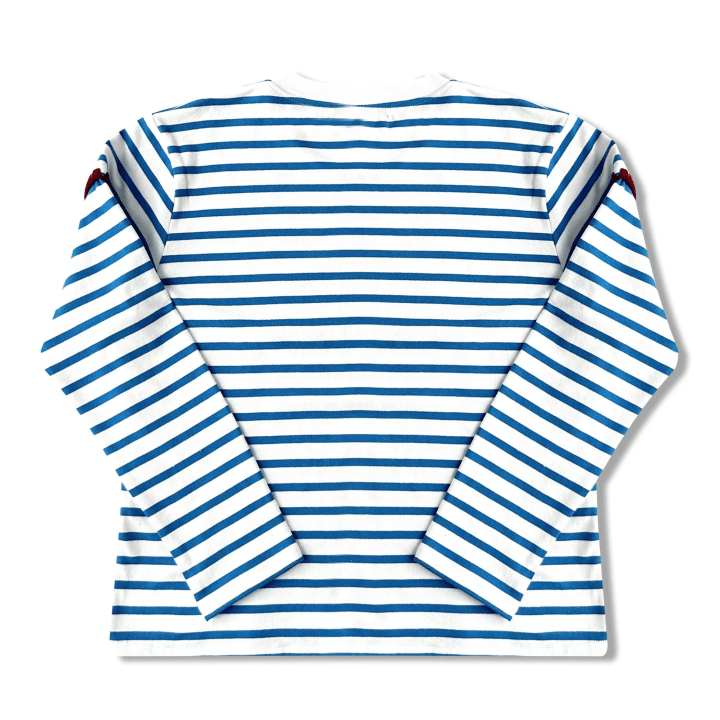 NOT FOR US Striped Dachshund Print Long Sleeve in Blue | MADAX