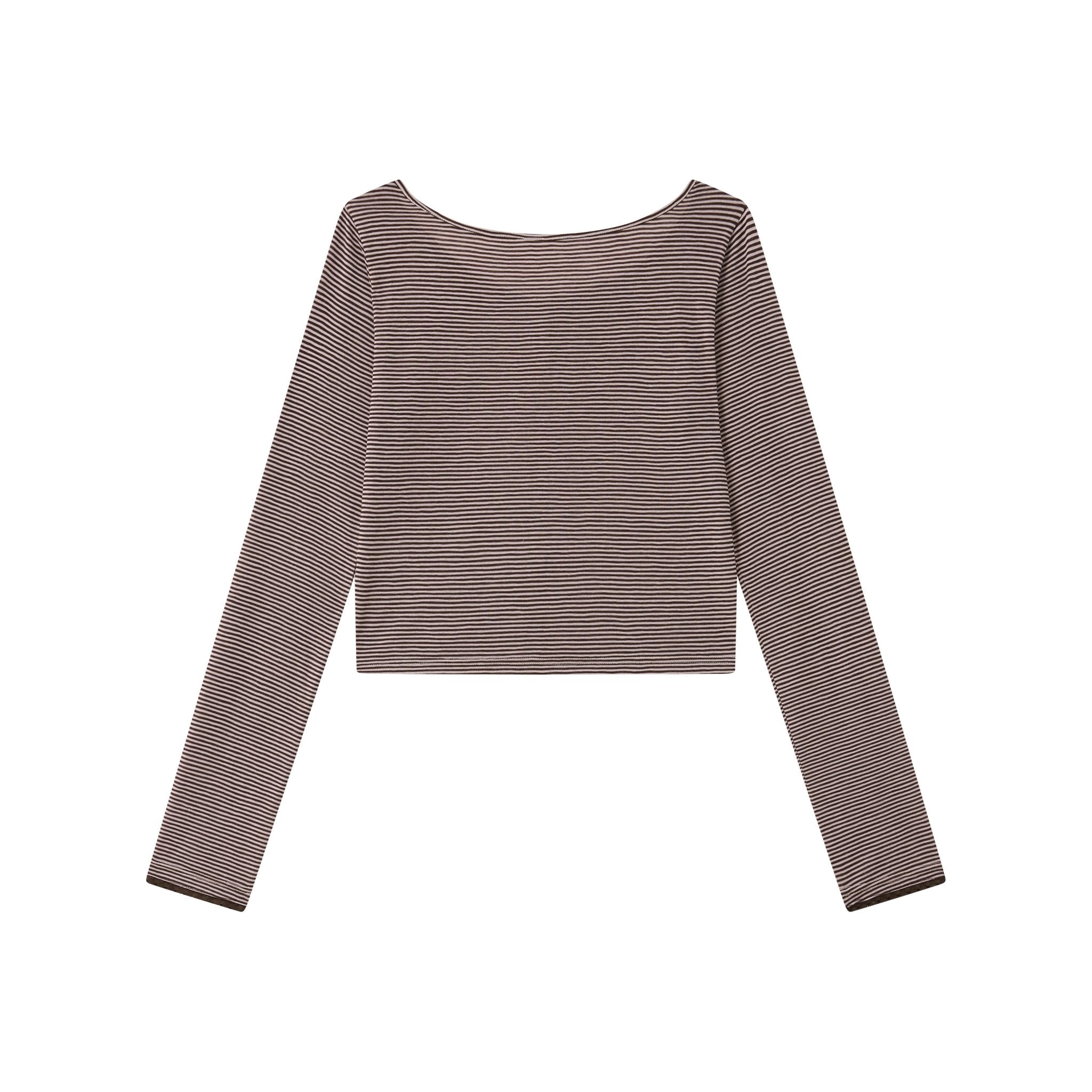 CHAOSCHAOS Striped Lace Knitted Cardigan In Pink AND Brown | MADAX