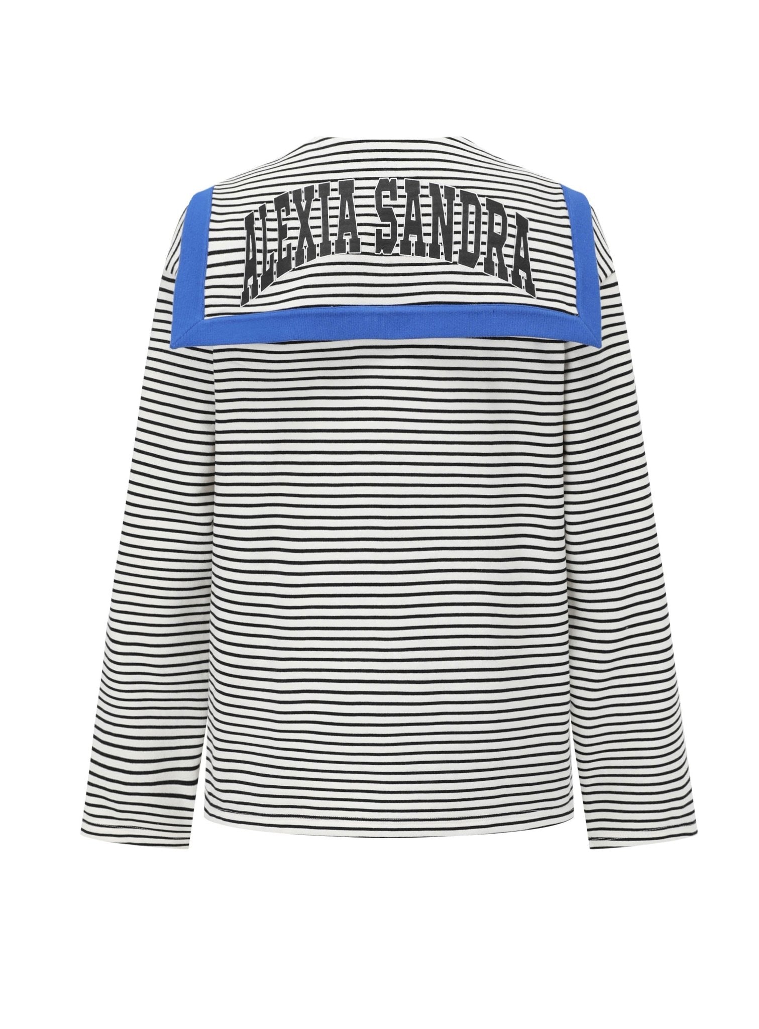 Alexia Sandra Striped Sailor - Collar Sweatshirt in Blue | MADA IN CHINA