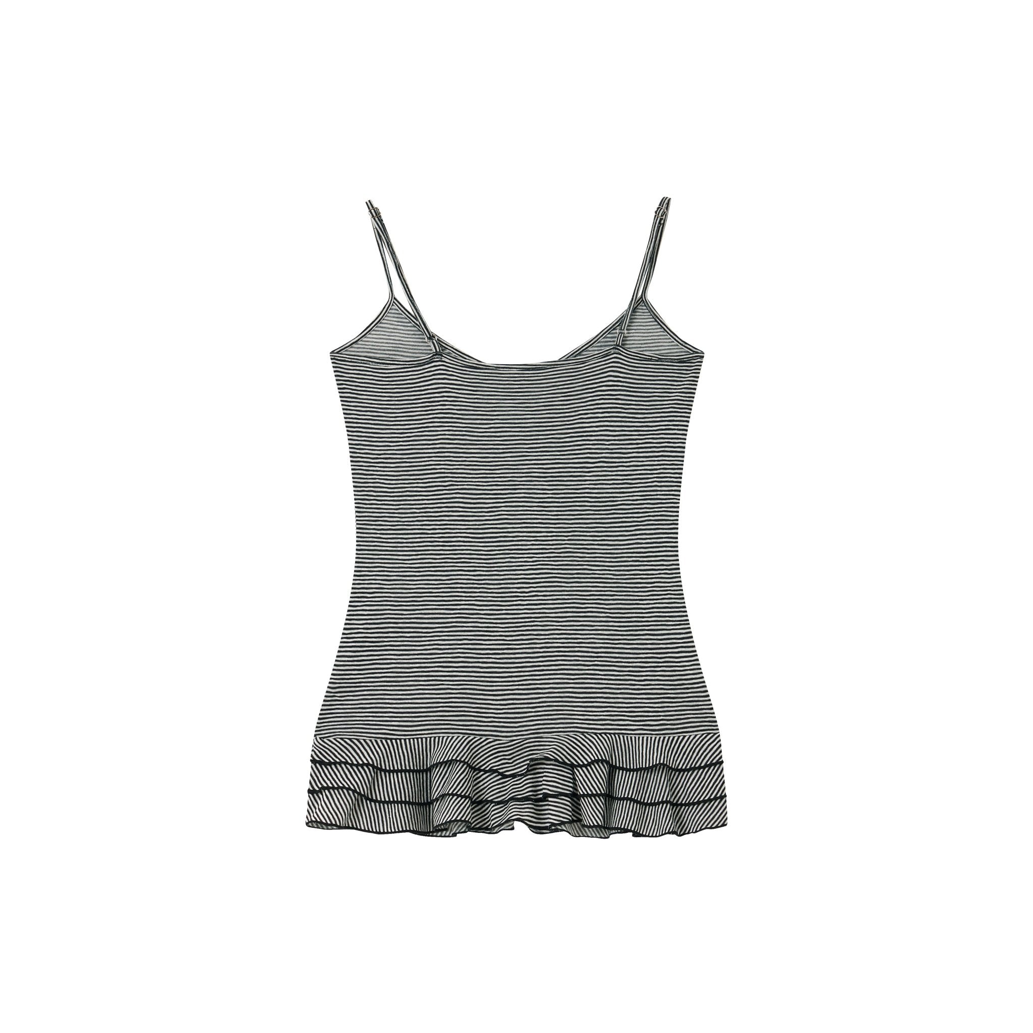 CHAOSCHAOS Striped Slim - fit Knit Vest In Black And White | MADAX