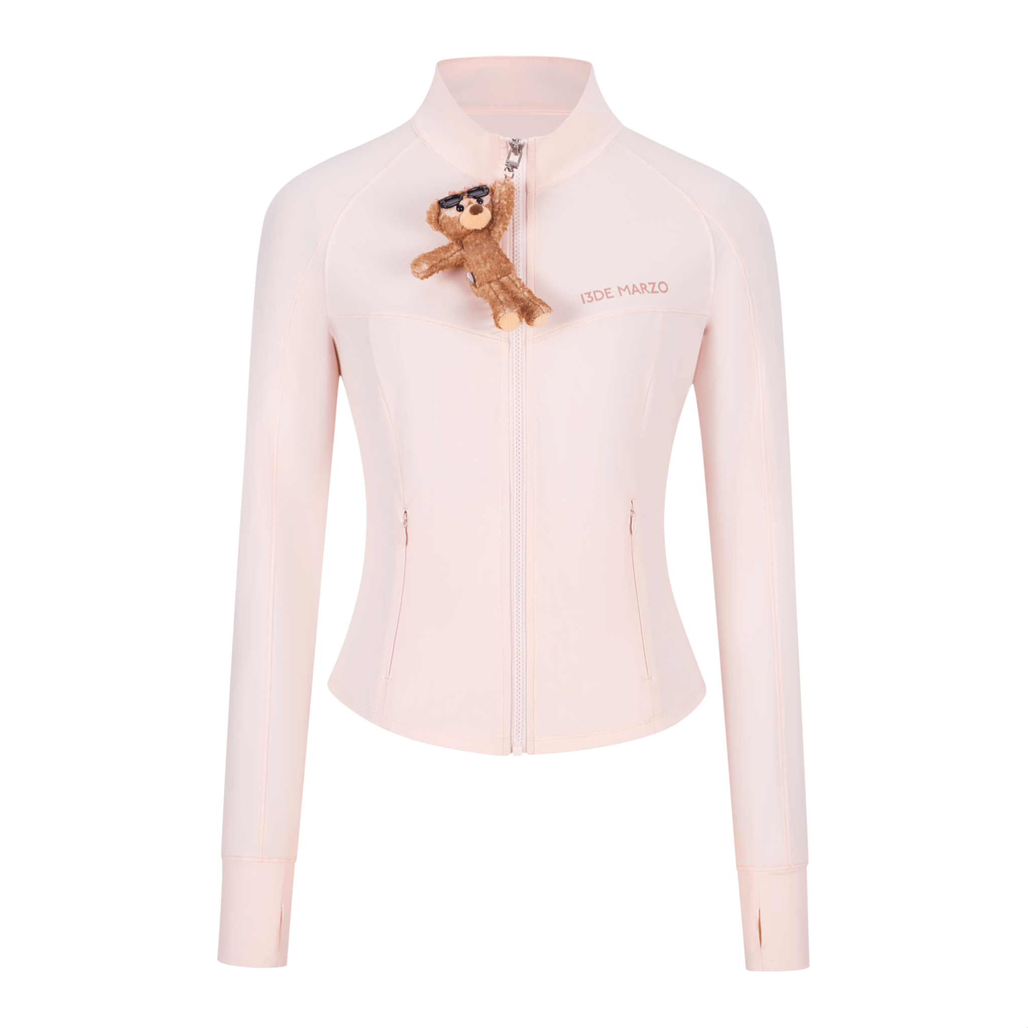 13DE MARZO Sunburn Bear Slim Sun Protection Suit in Pink | MADAX