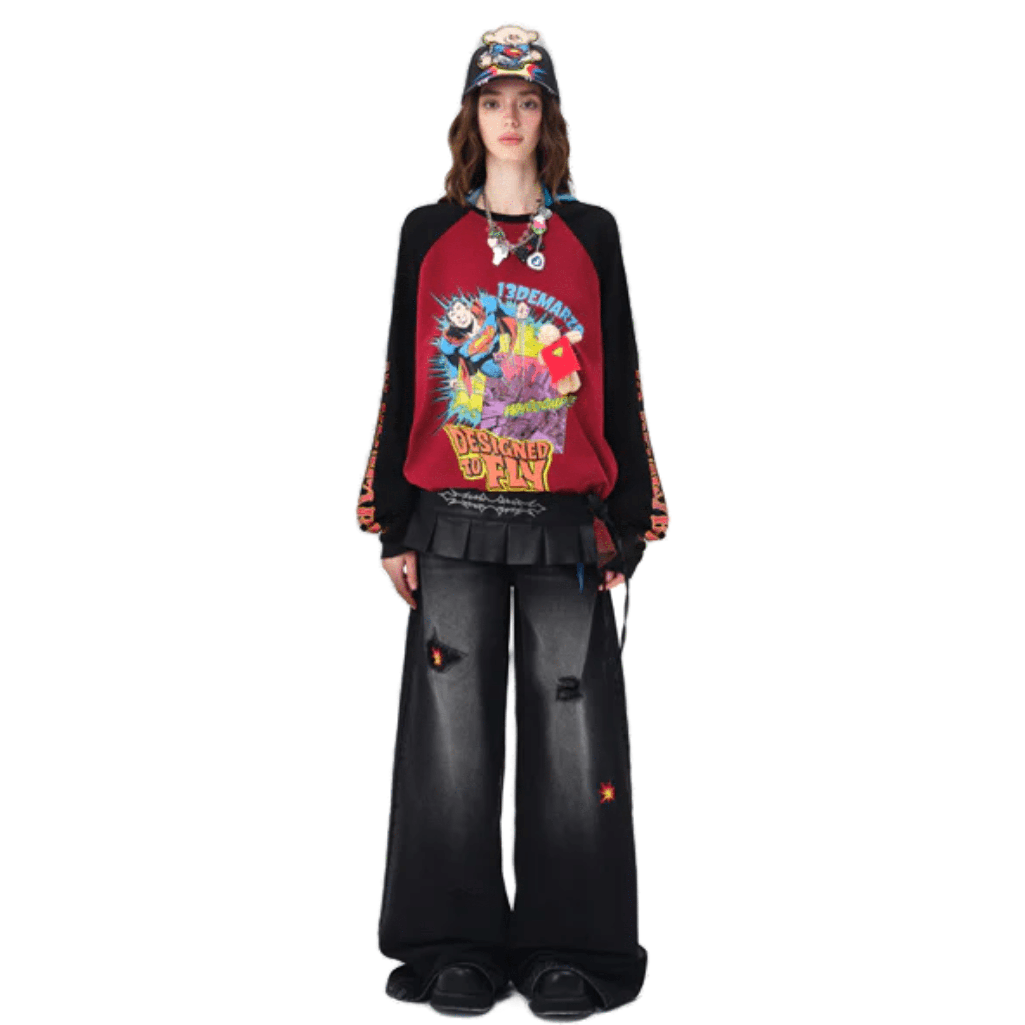 13DE MARZO Superman Bear 3D Baseball Cap in Black | MADAX