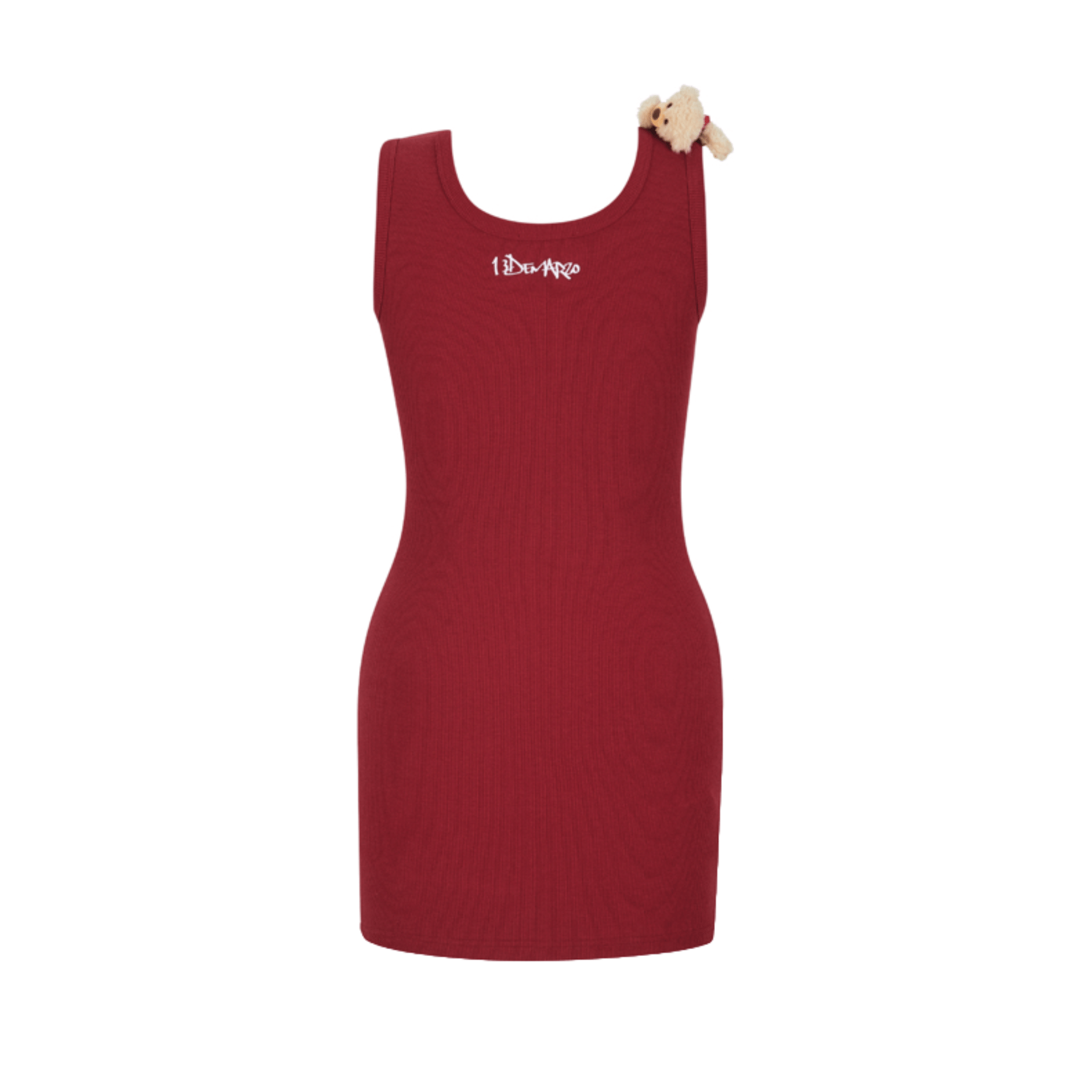 13DE MARZO Superman Bear Bodycon Dress in Red | MADAX