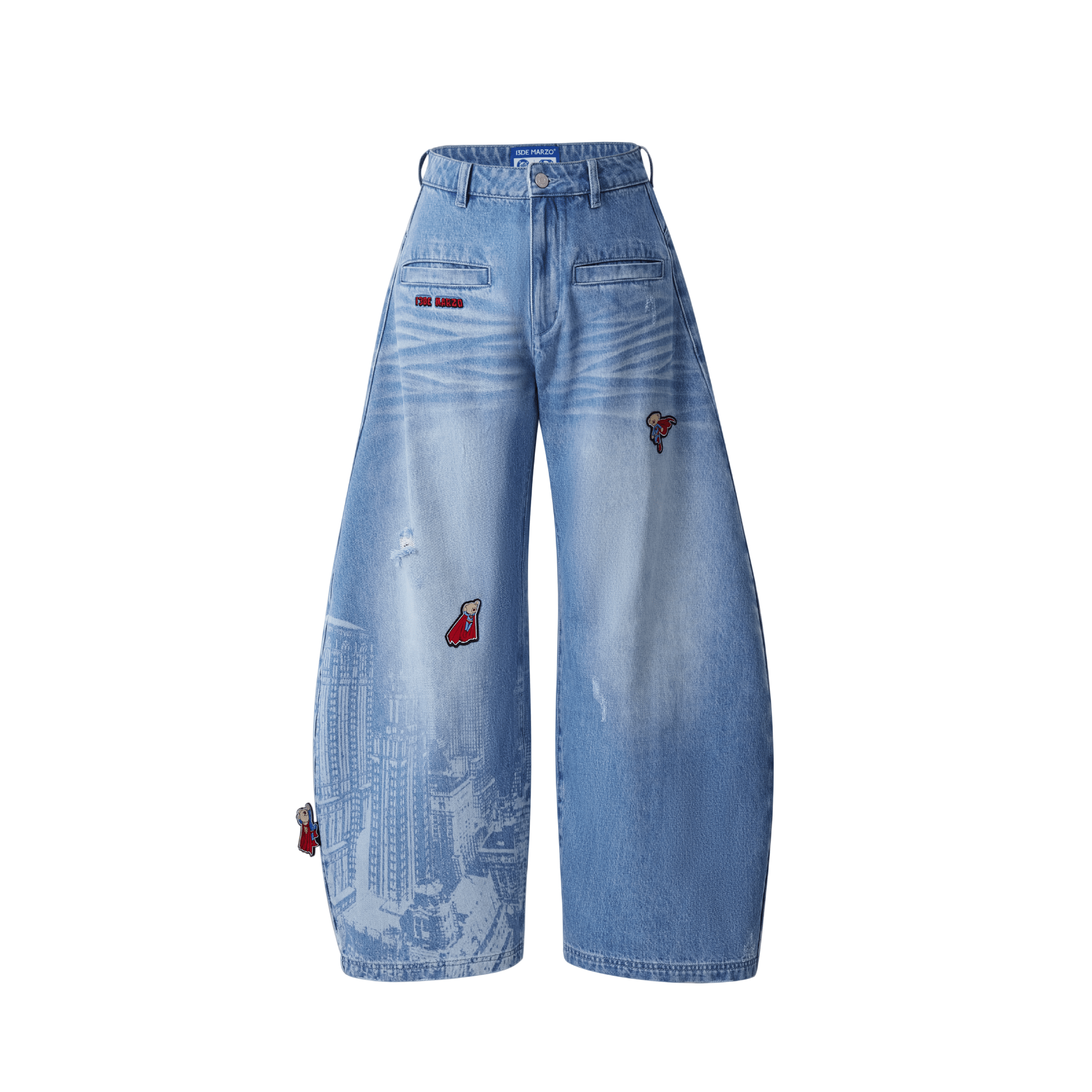13DE MARZO Superman Bear City Guardian Jeans in Blue | MADAX