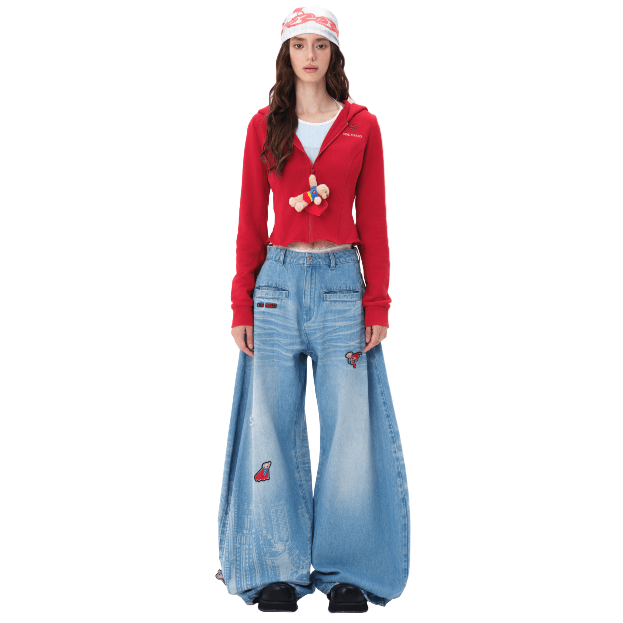 13DE MARZO Superman Bear City Guardian Jeans in Blue | MADAX