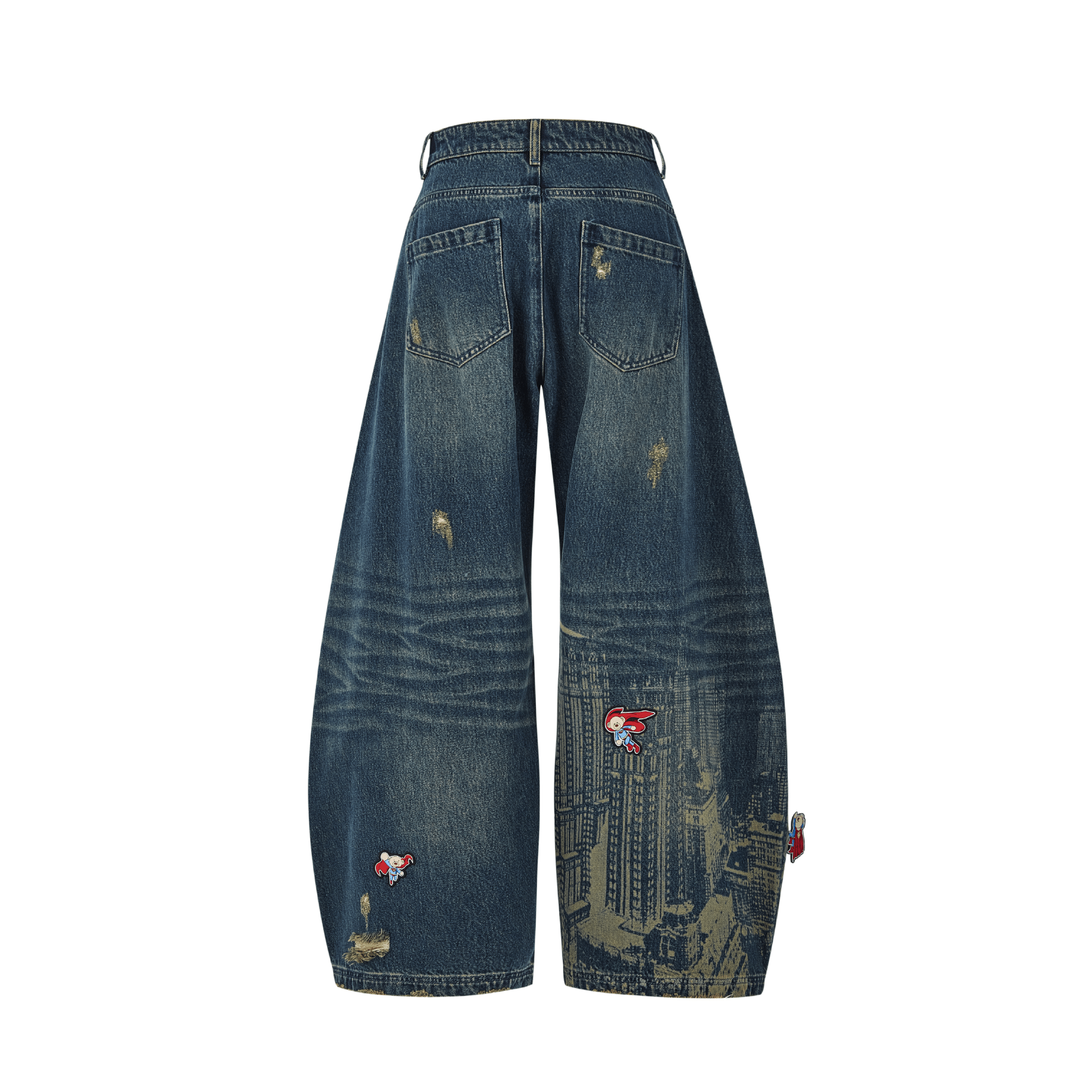 13DE MARZO Superman Bear City Guardian Jeans in Dark Blue | MADAX
