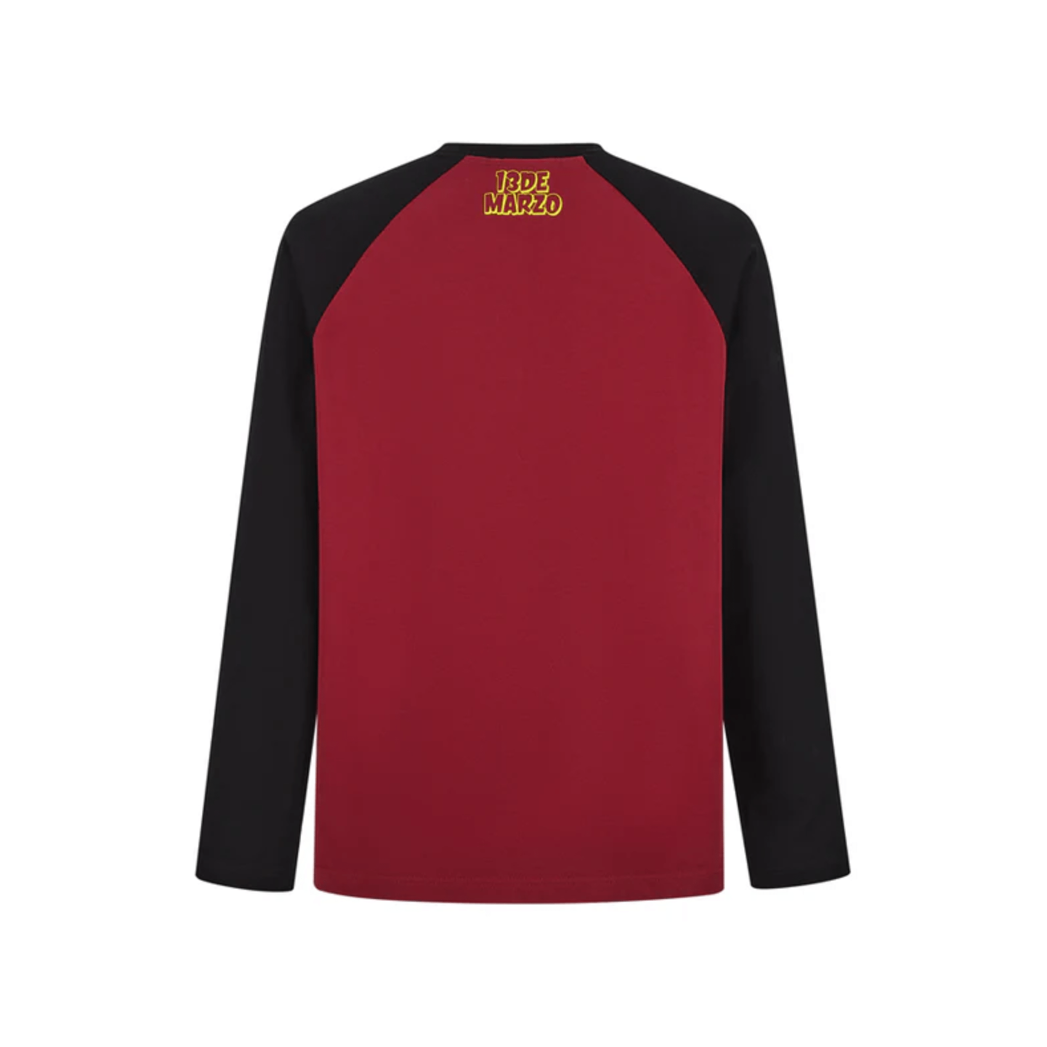 13DE MARZO Superman Bear Raglan Sleeve Long Sleeve T-shirt in Burgundy | MADAX