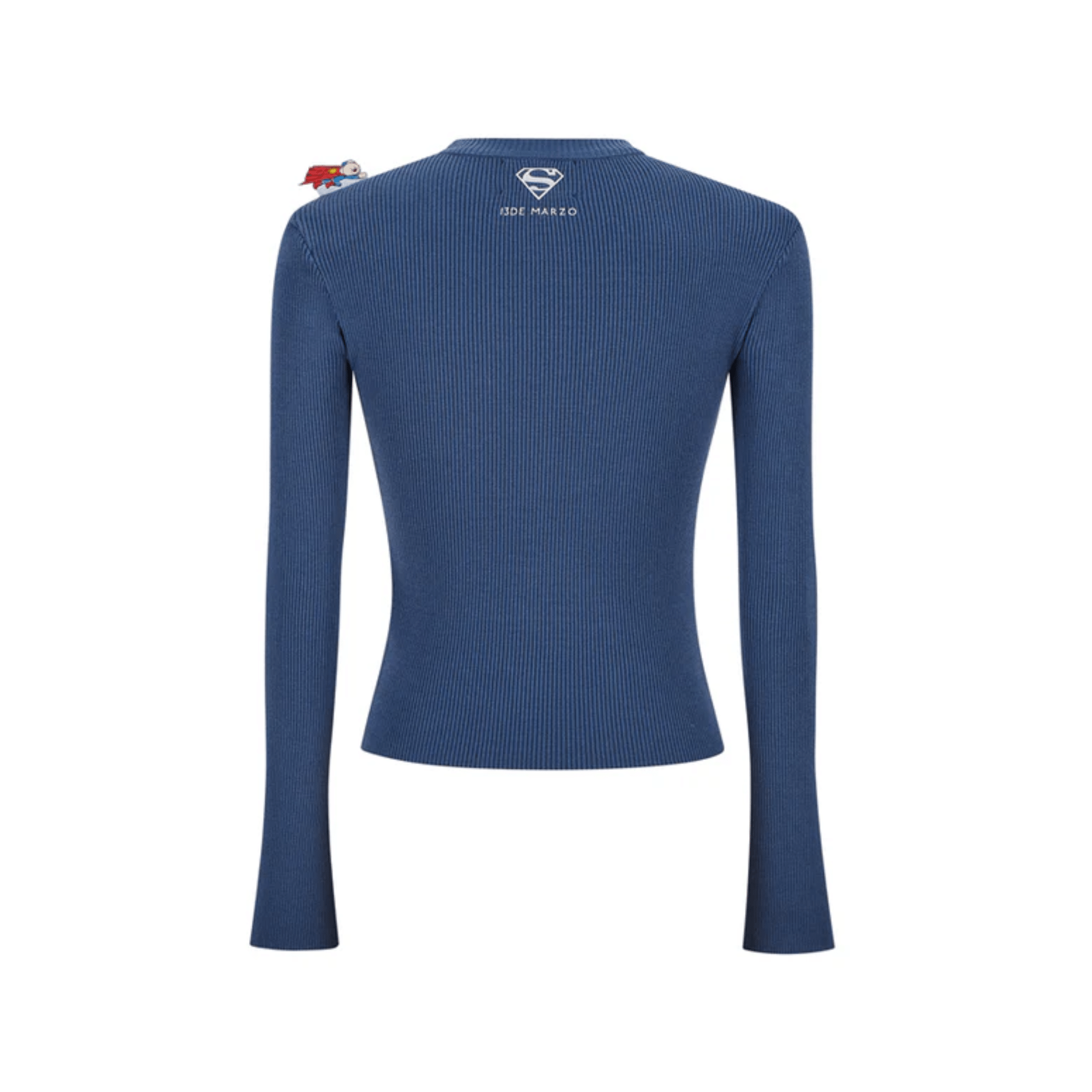 13DE MARZO Superman Bear Sweater Top in Blue | MADAX