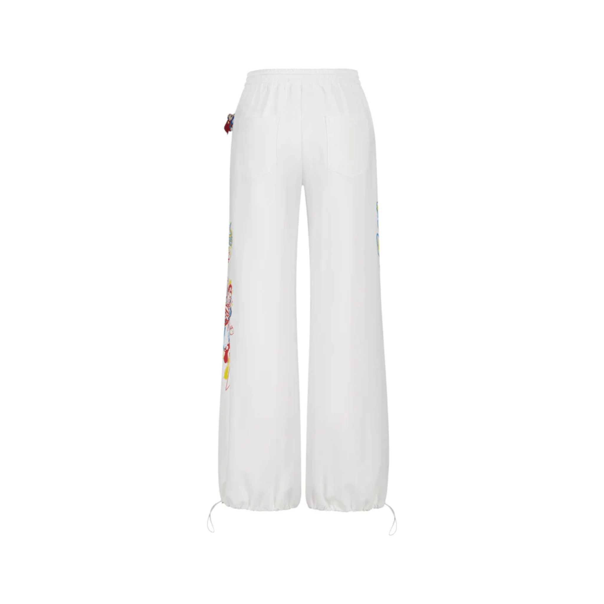 13DE MARZO Superman Bear Sweatpants in White | MADAX