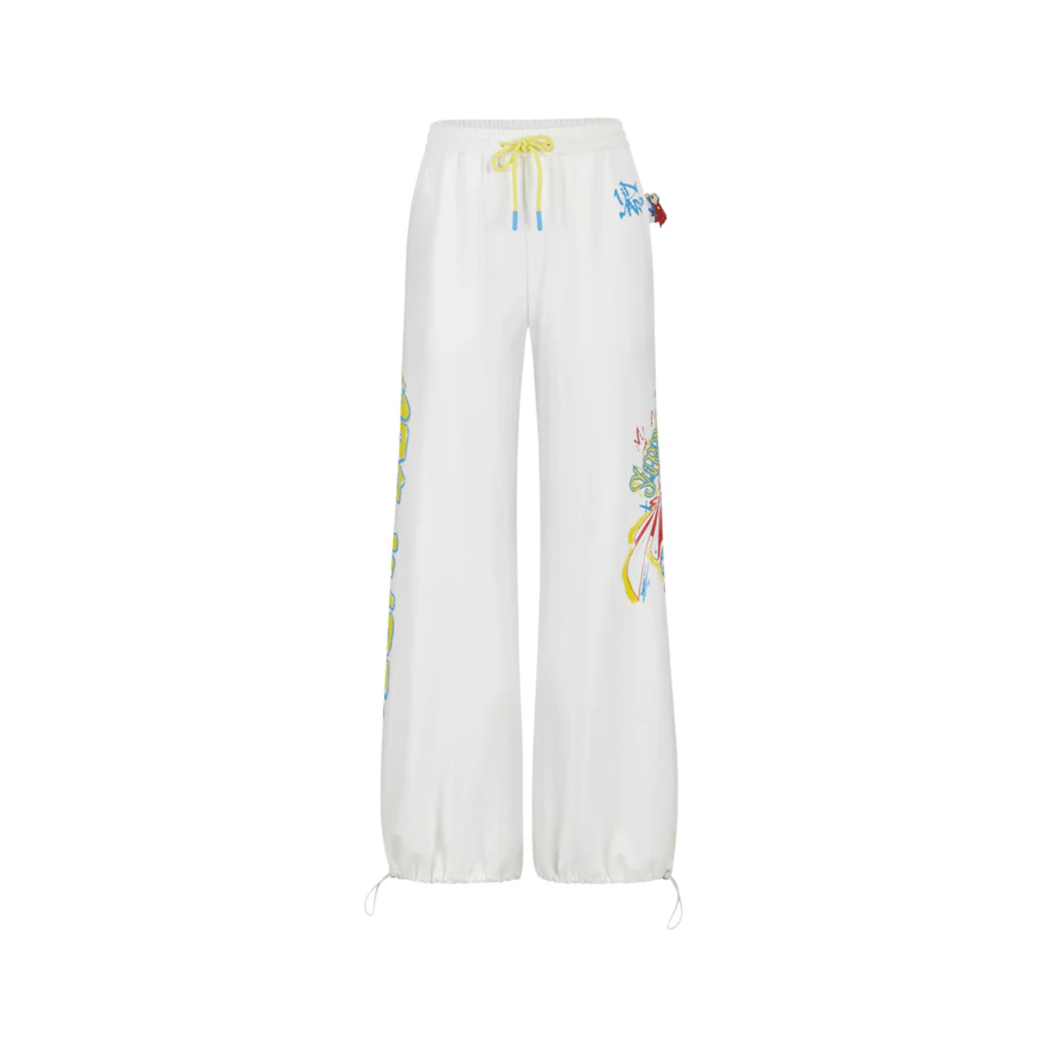 13DE MARZO Superman Bear Sweatpants in White | MADAX