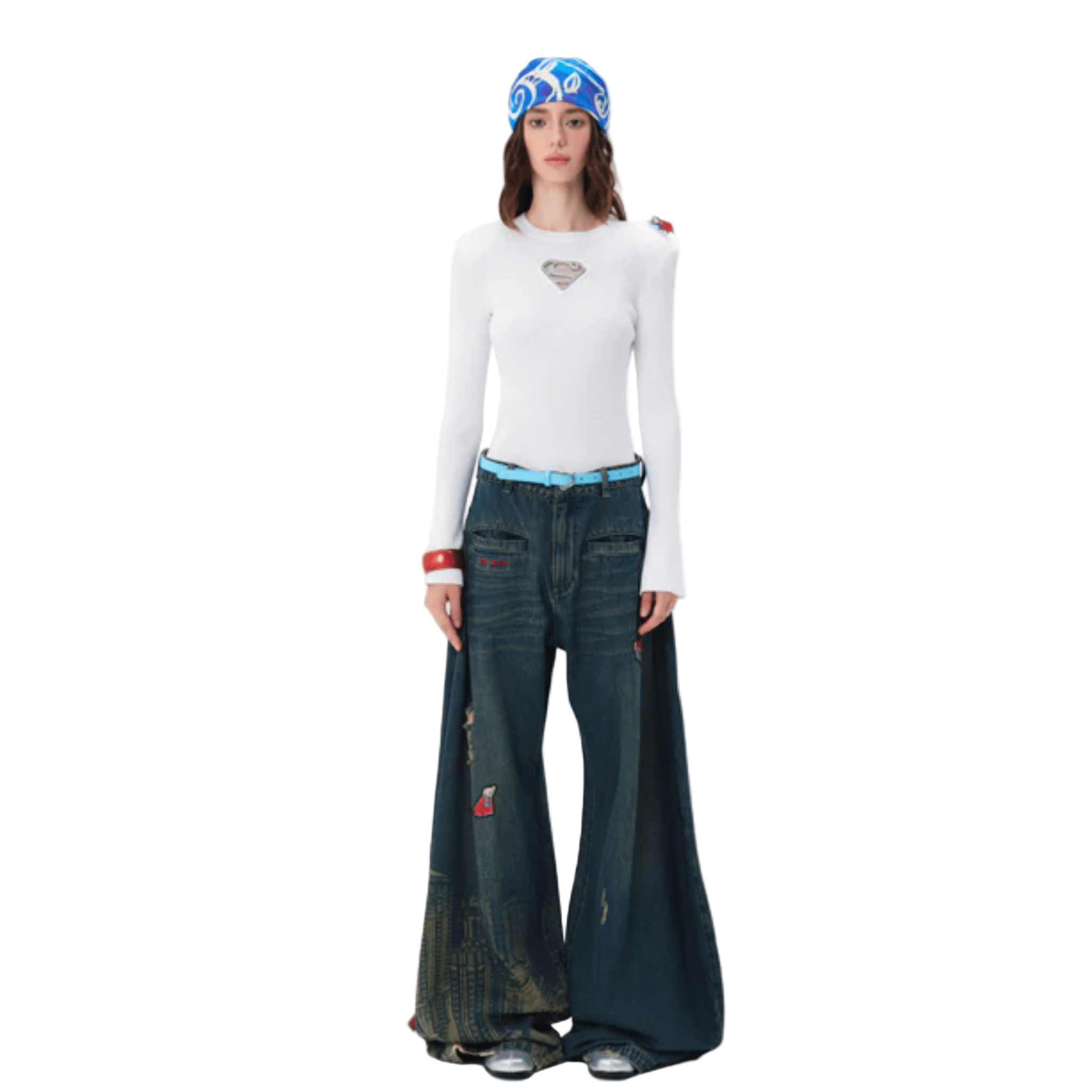 13DE MARZO Superman Bear Top in White | MADAX