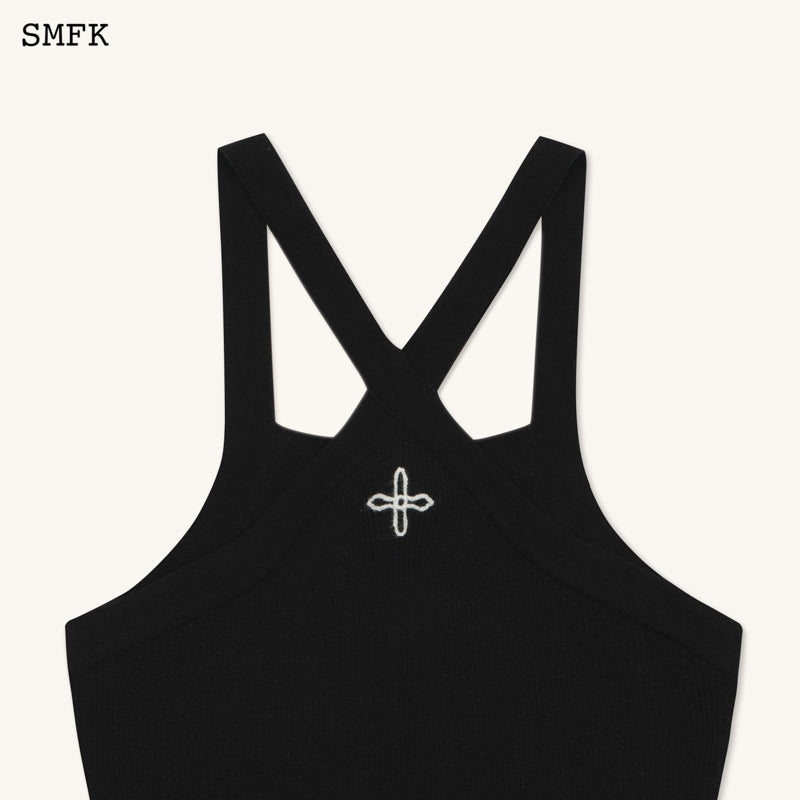 SMFK Temple Chinese Bandeau Sporty Top Black | MADA IN CHINA