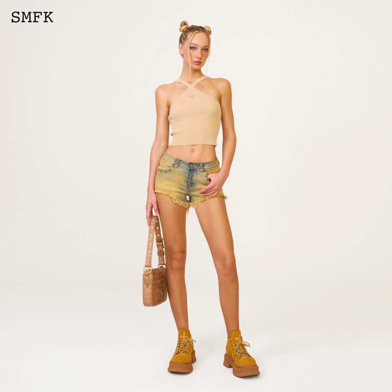 SMFK Temple Chinese Bandeau Sporty Top Cheese | MADA IN CHINA