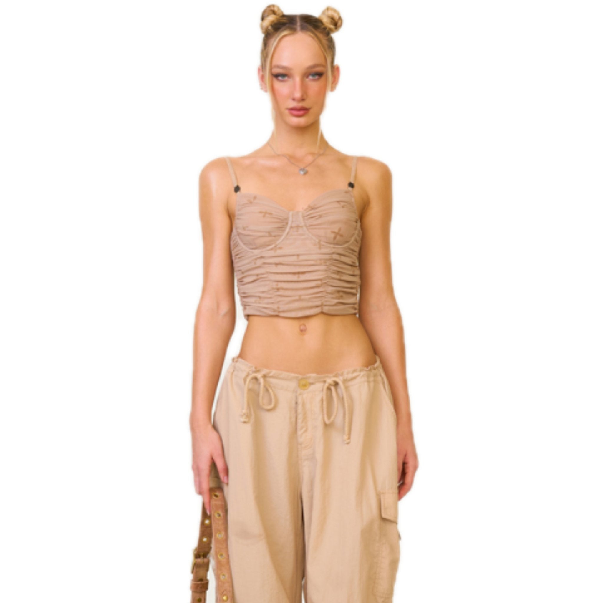 SMFK Temple Garden Corset Sling Top Nude | MADA IN CHINA