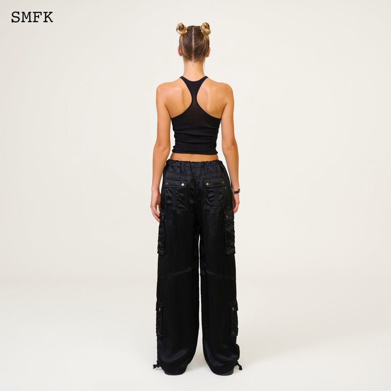 SMFK Temple Traditional Halter-Neck Knitted Vest Top Black | MADA IN CHINA