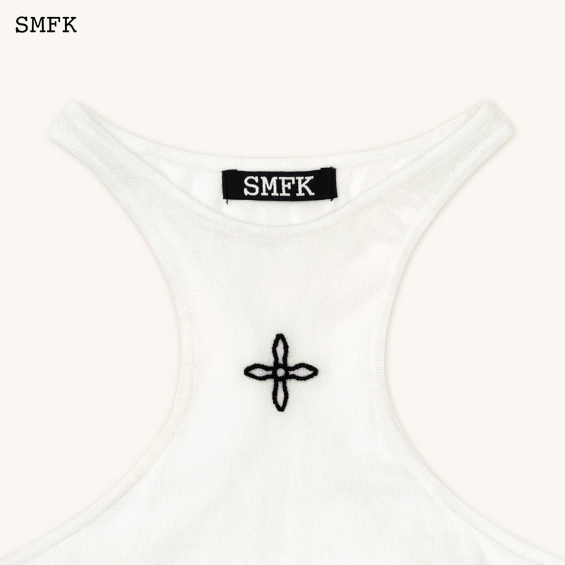 SMFK Temple Traditional Halter-Neck Knitted Vest Top | MADA IN CHINA