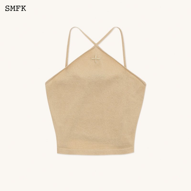 SMFK Temple Traditional Knitted Cross Sling Top Sand | MADA IN CHINA