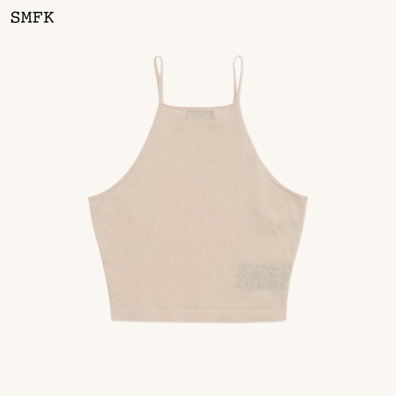 SMFK Temple Traditional Plain Knitted Sling Vest Top Linen | MADA IN CHINA