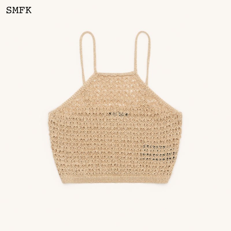 SMFK Temple Traditional Plain Knitted Sling Vest Top | MADA IN CHINA