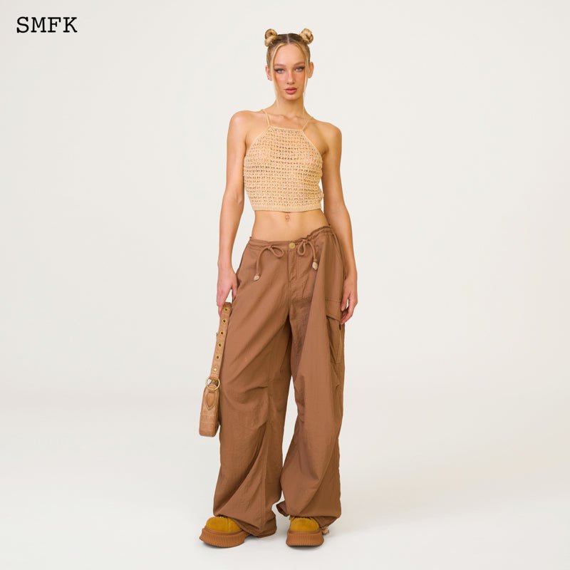 SMFK Temple Traditional Plain Knitted Sling Vest Top | MADA IN CHINA