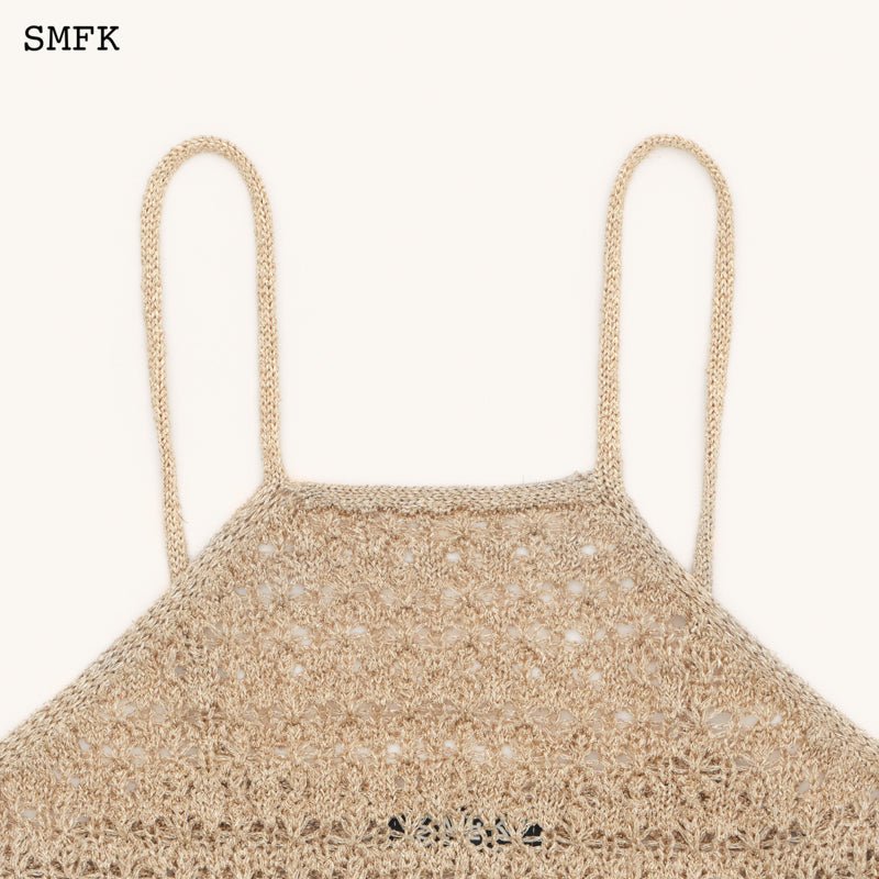 SMFK Temple Traditional Plain Knitted Sling Vest Top | MADA IN CHINA