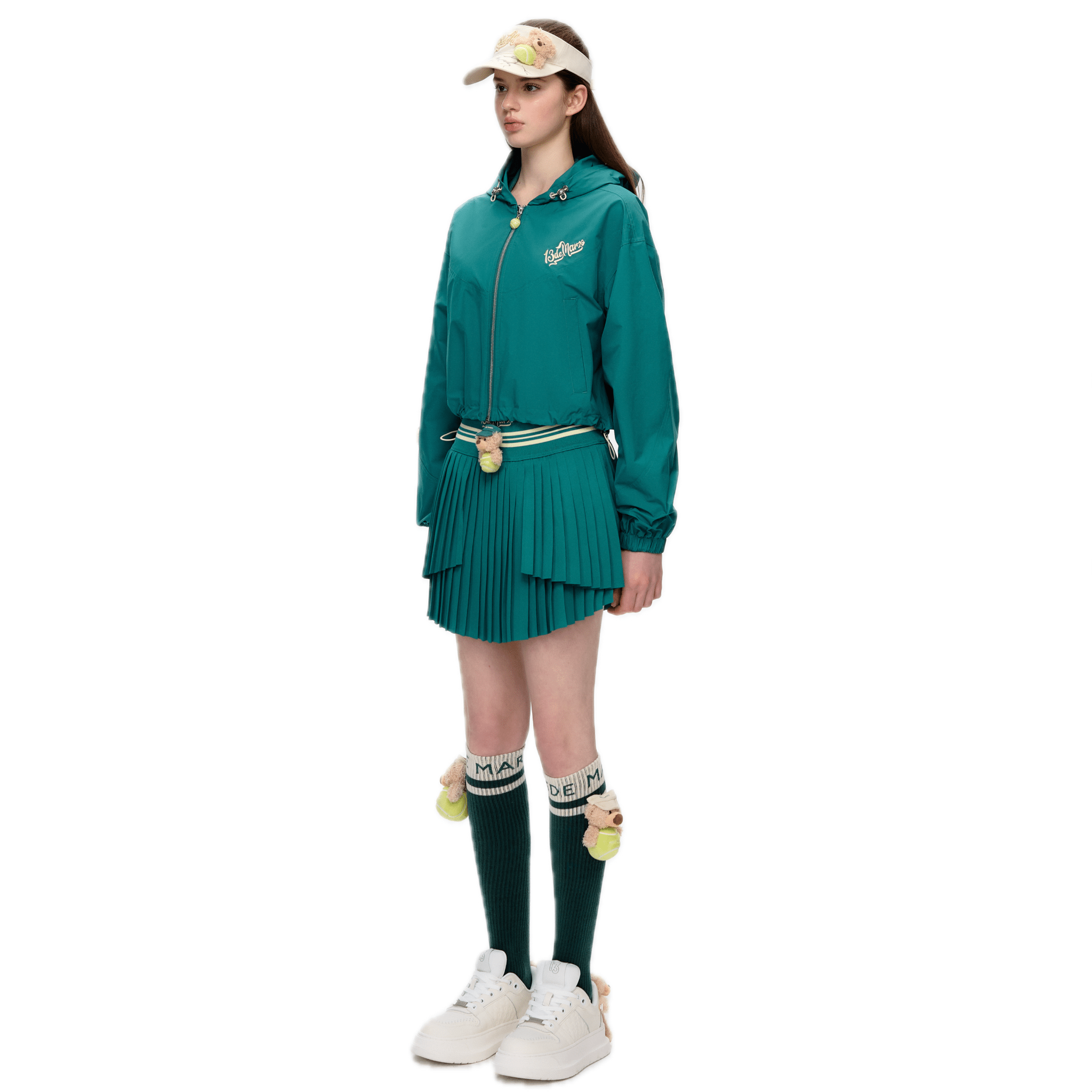 13DE MARZO Tennis Light Jacket in Green | MADAX