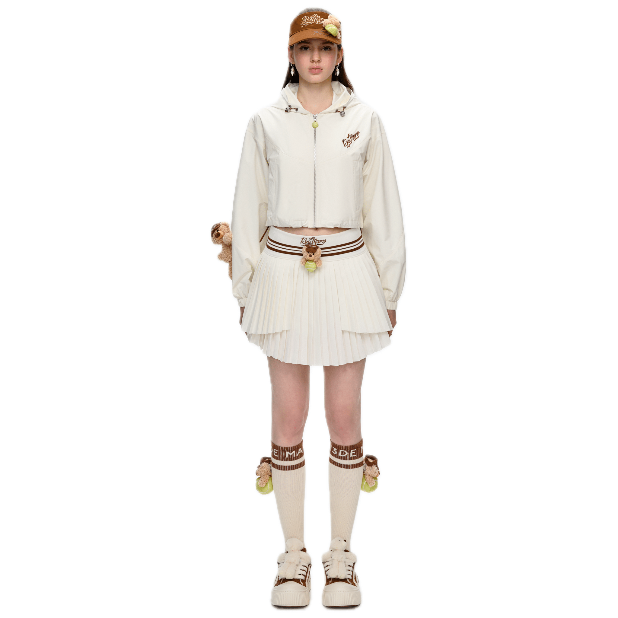 13DE MARZO Tennis Light Jacket in Off - White | MADAX