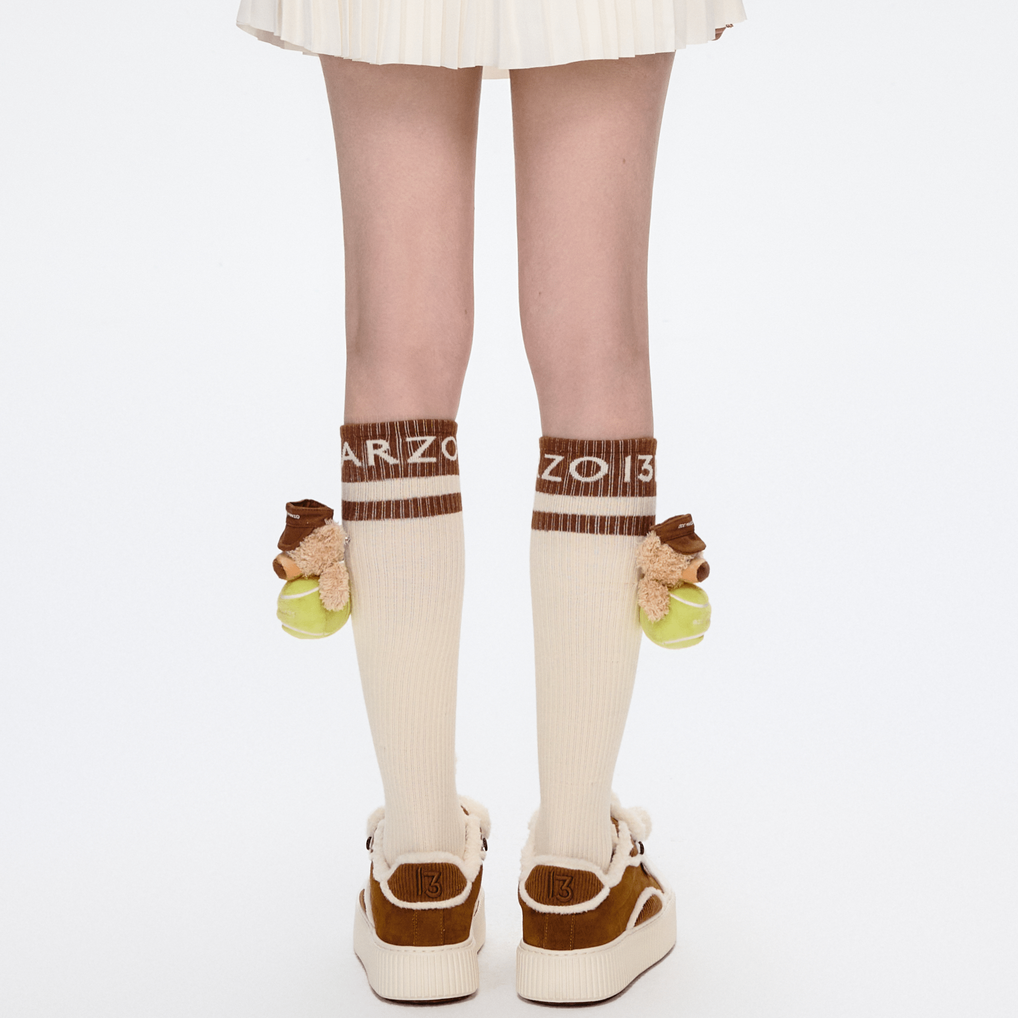 13DE MARZO Tennis Socks in Apricot | MADAX