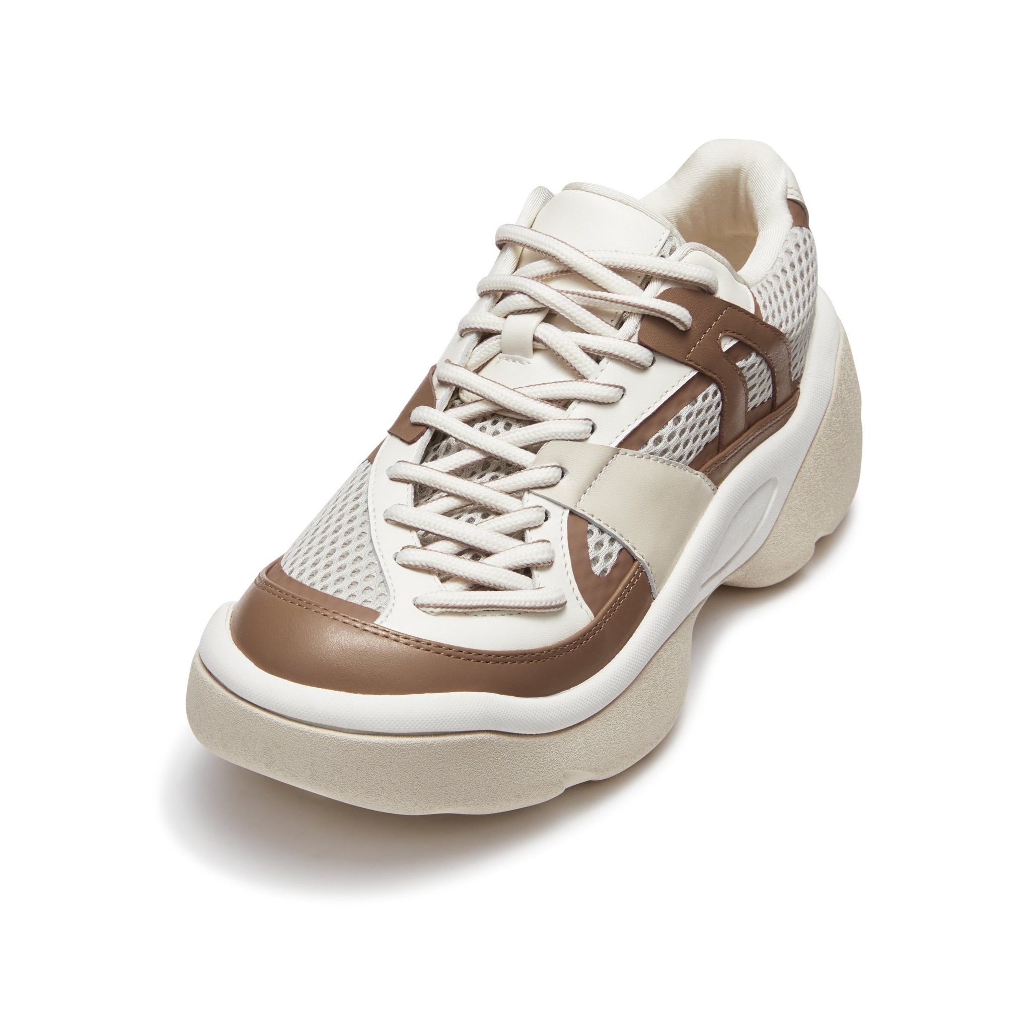 LOST IN ECHO Thick Sole Stitching Sneakers in Brown | MADA IN CHINA