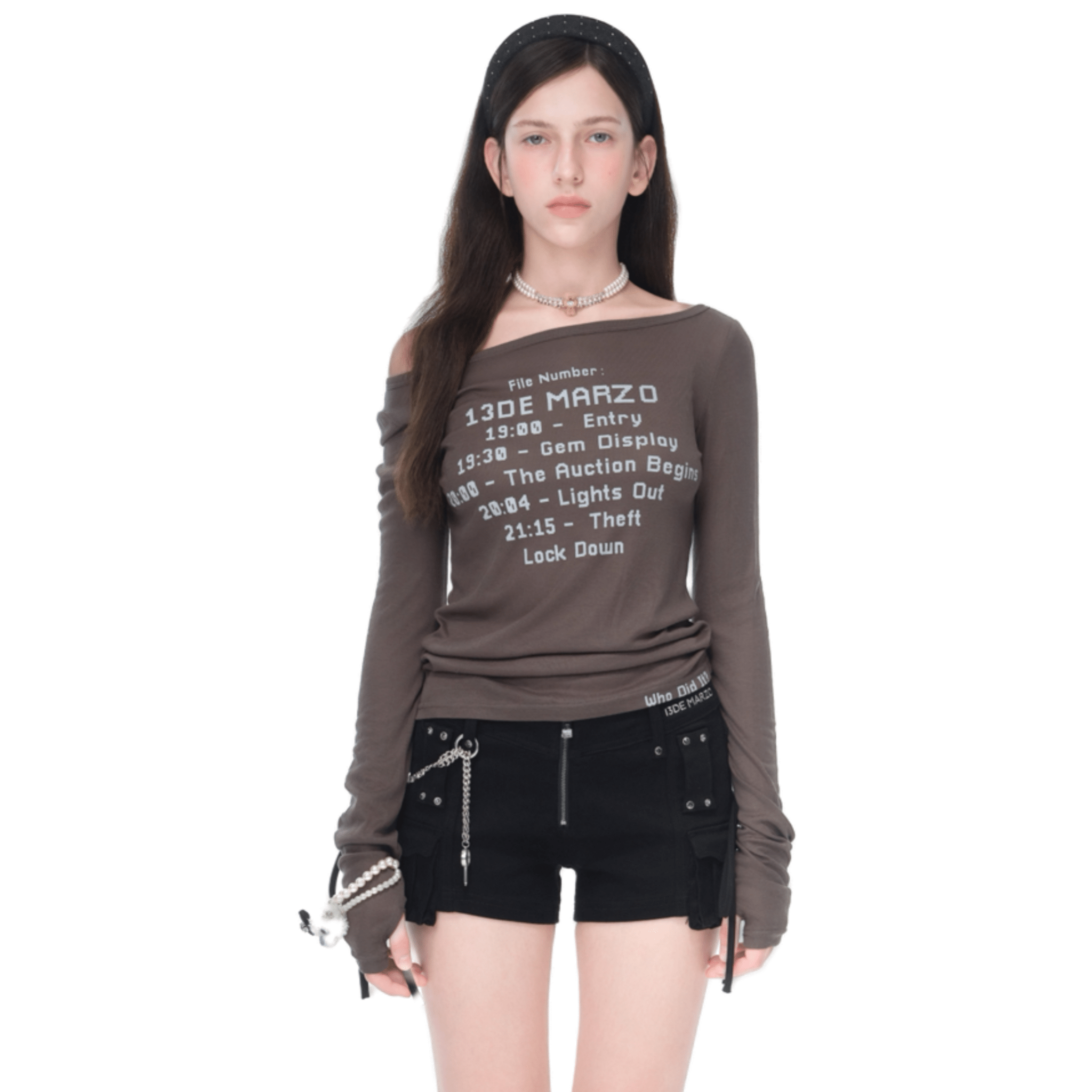 13DE MARZO Timeline Base Layer T-shirt in Gray | MADAX