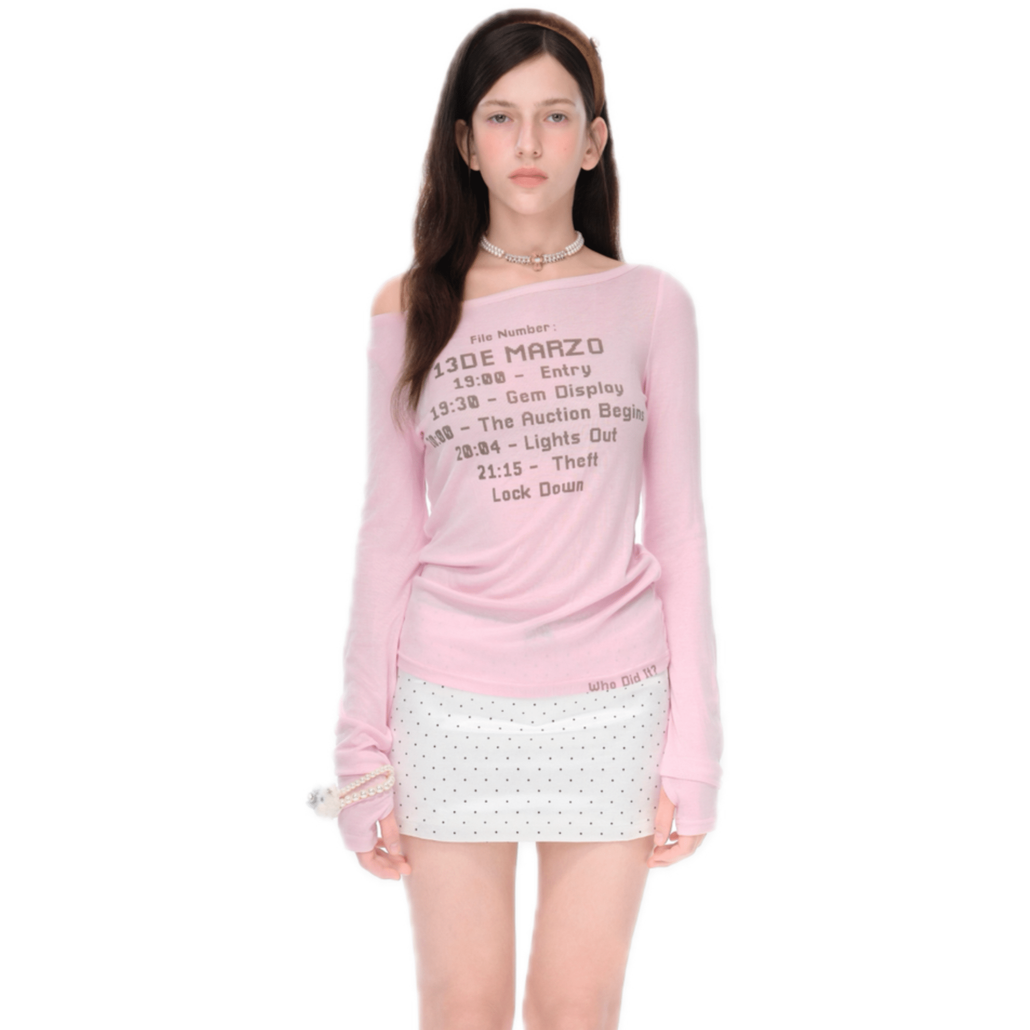 13DE MARZO Timeline Base Layer T-shirt in Pink | MADAX