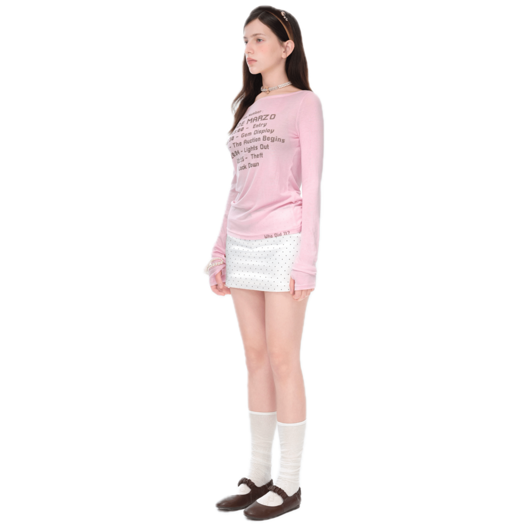 13DE MARZO Timeline Base Layer T-shirt in Pink | MADAX