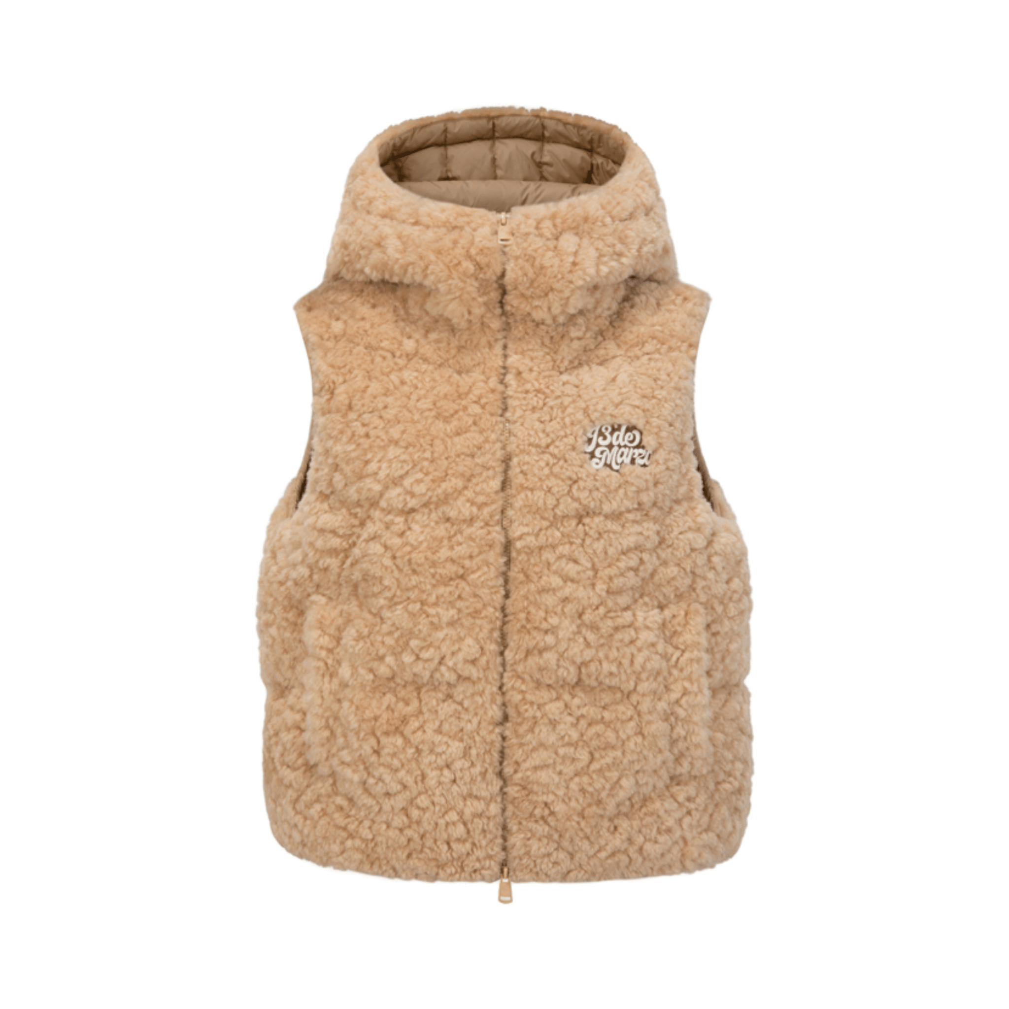 13DE MARZO Transformation Doll Down Vest in Khaki | MADAX
